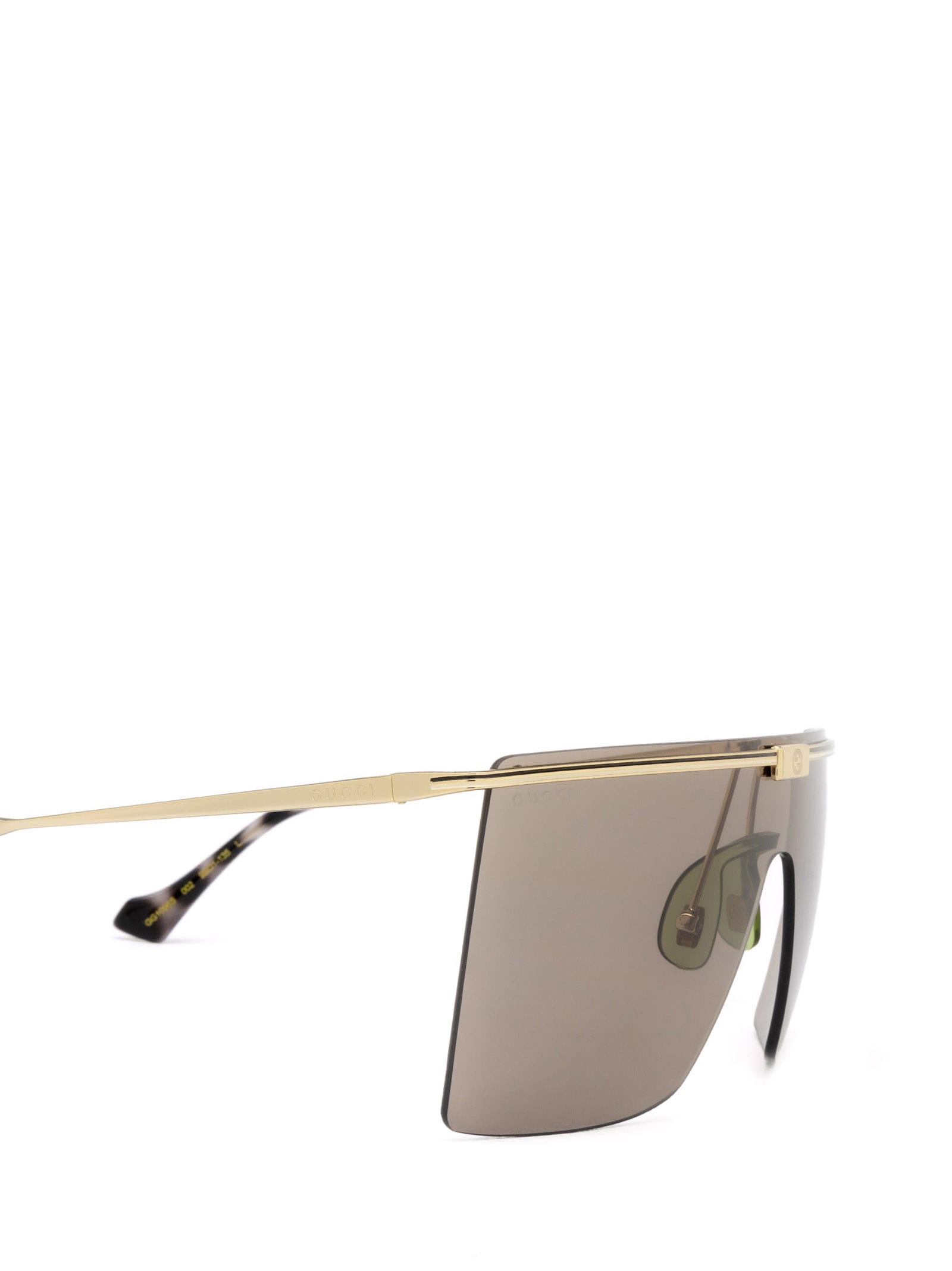 Shop Gucci Gg1096s Gold Sunglasses