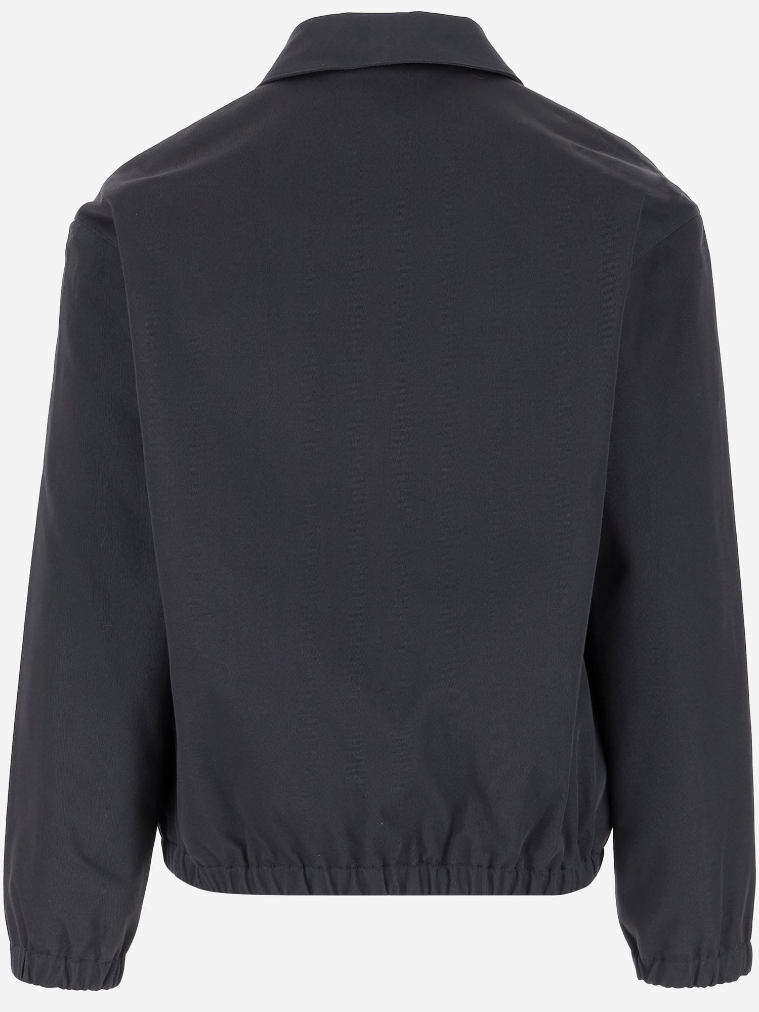 MAISON KITSUNÉ COTTON STRETCH JACKET WITH EMBROIDERY