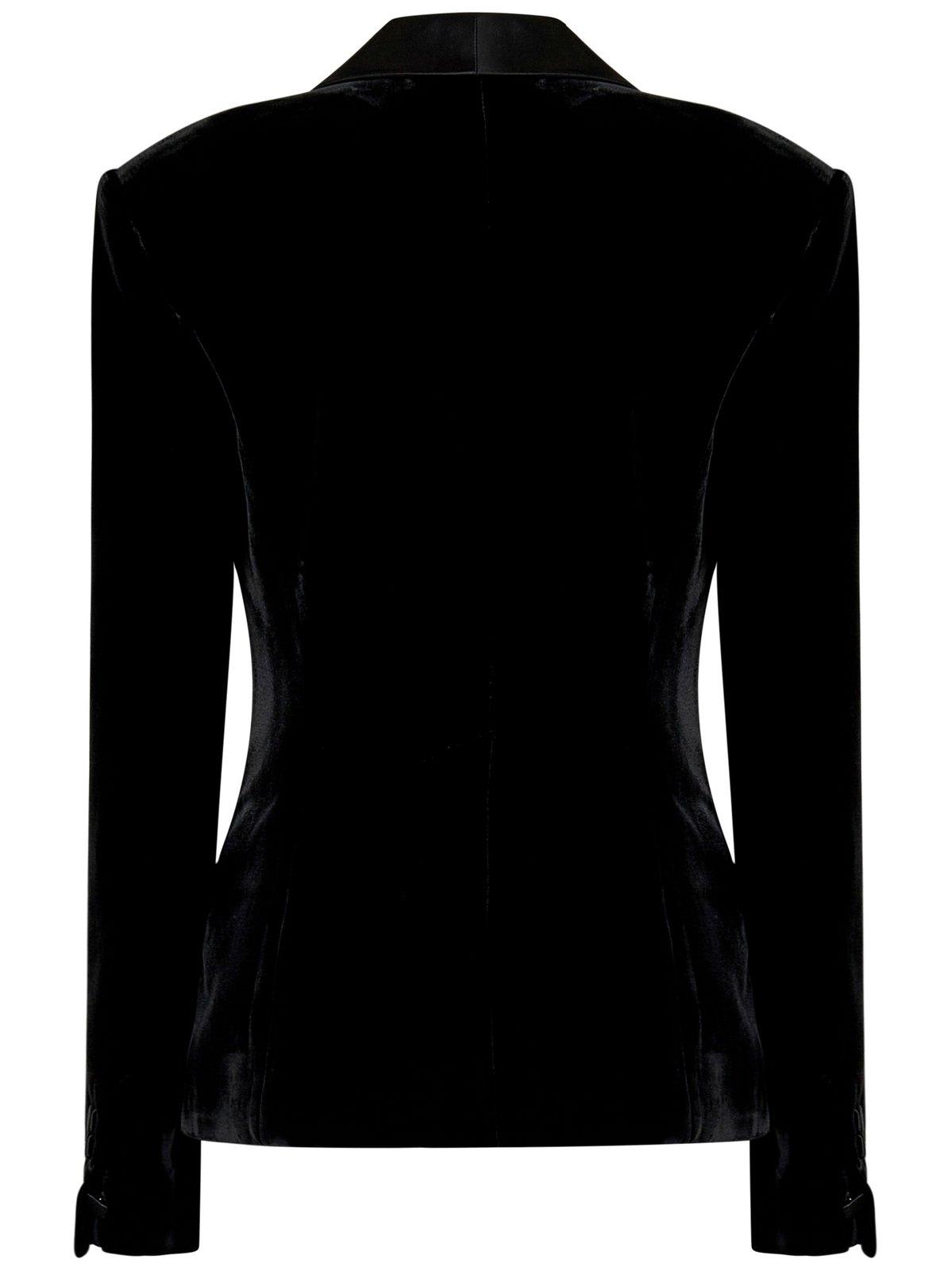 Shop Dsquared2 Dean Fitted Waist Blazer In Black