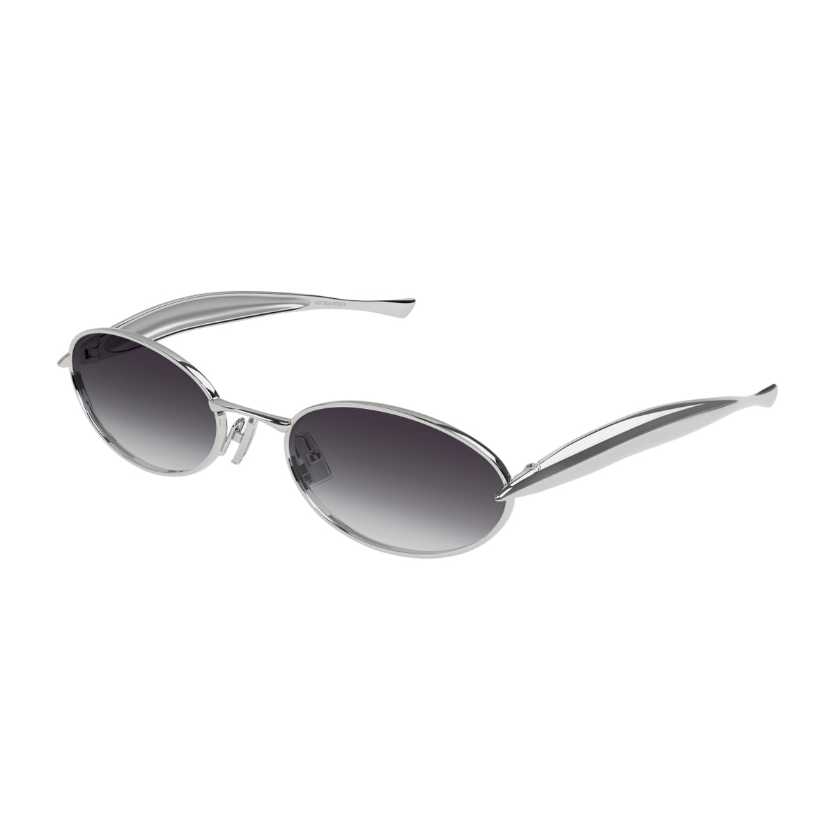 Bottega Veneta Bv1386s Linea Signature Icons 003 Silver Grey Sunglasses In Silver