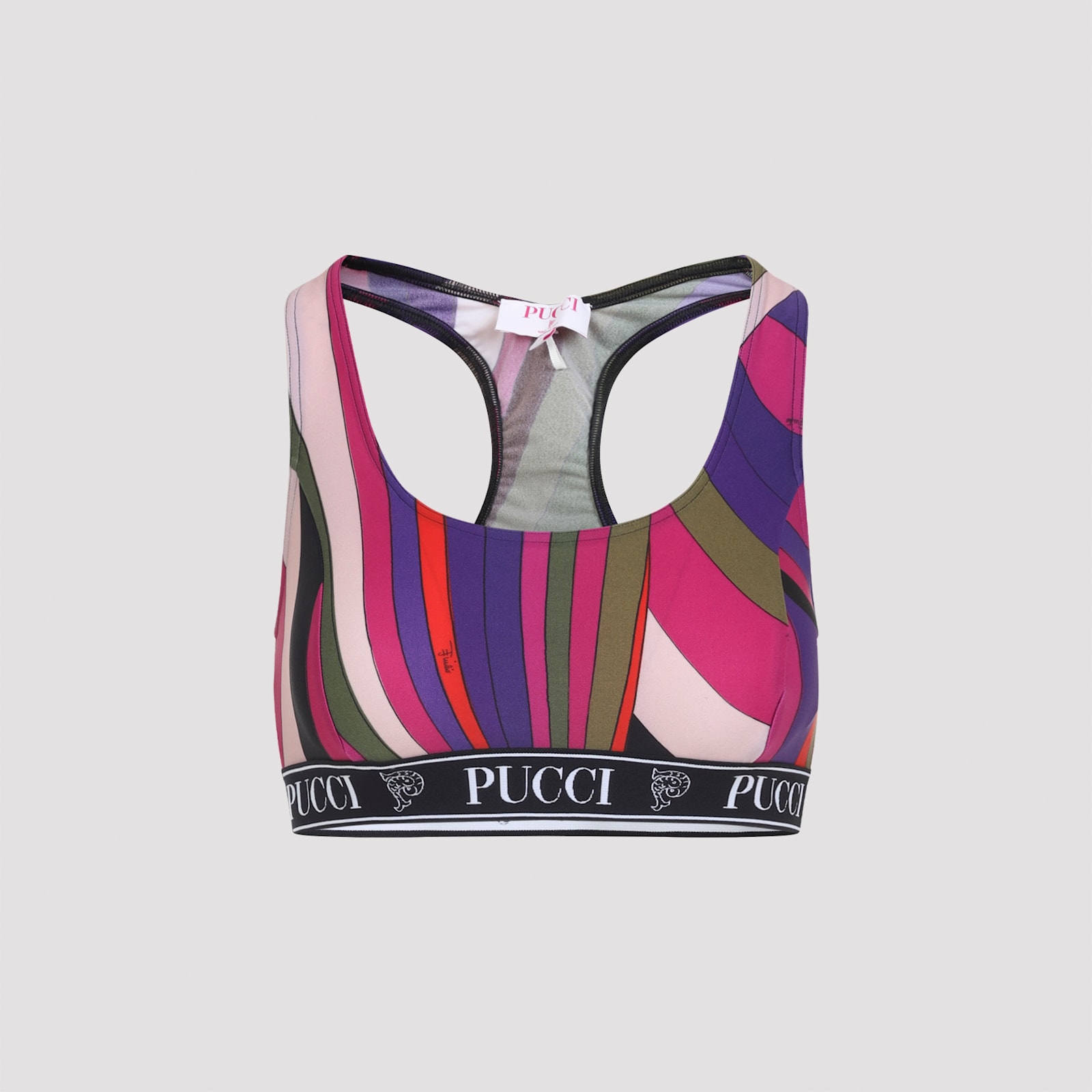 Pucci Racerback Polyamide Fashion Top In Multi