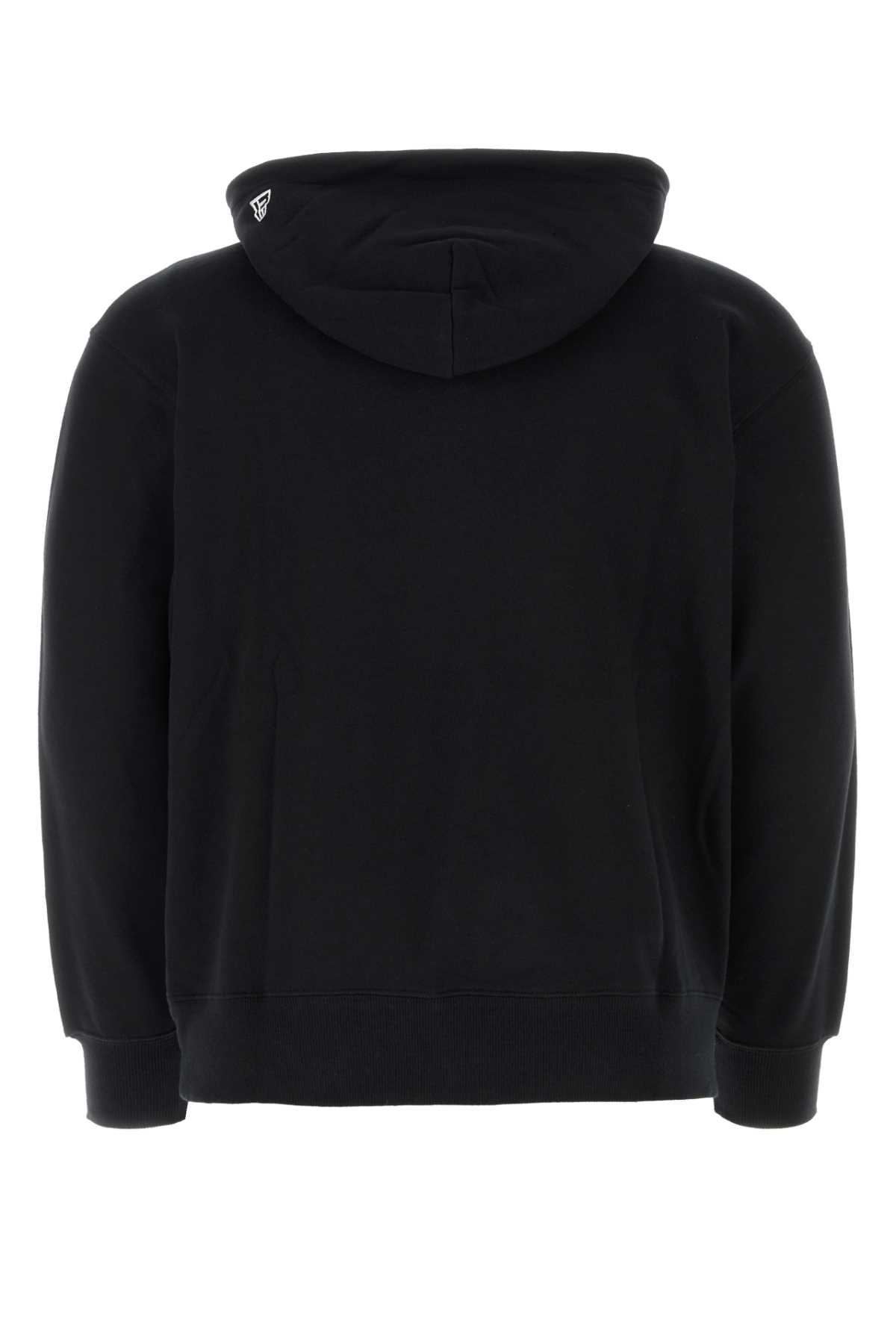 Shop Yohji Yamamoto Black Cotton Sweatshirt
