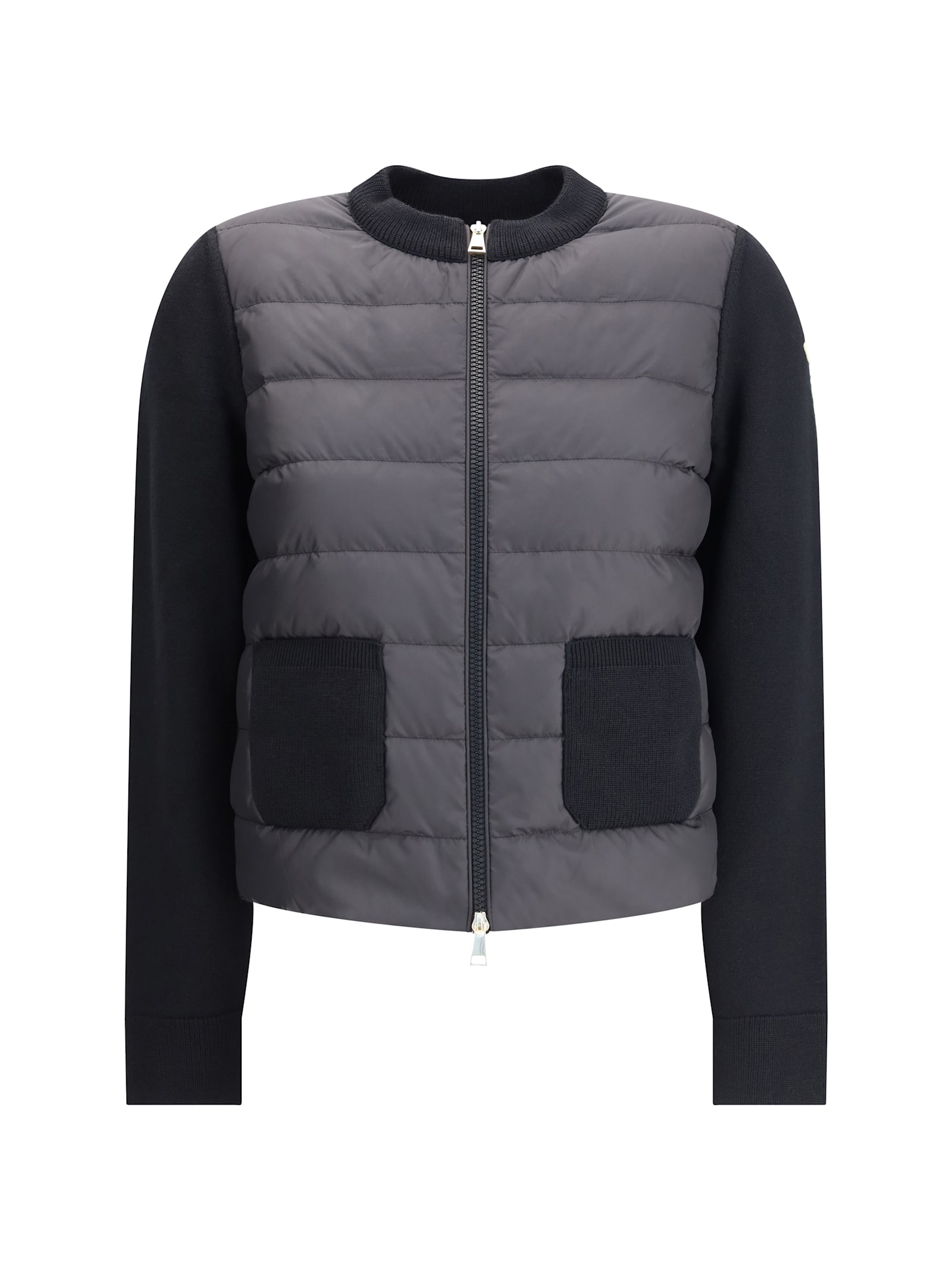 Moncler Zipped Up Black Cardigan
