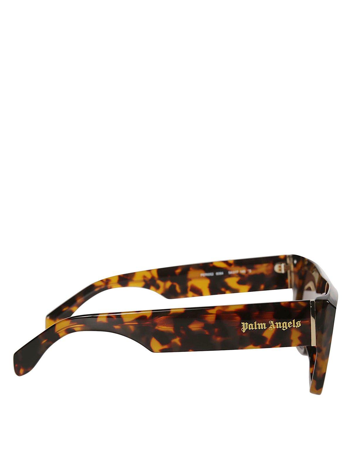 Shop Palm Angels Niland Square-frame Sunglasses In Marrone