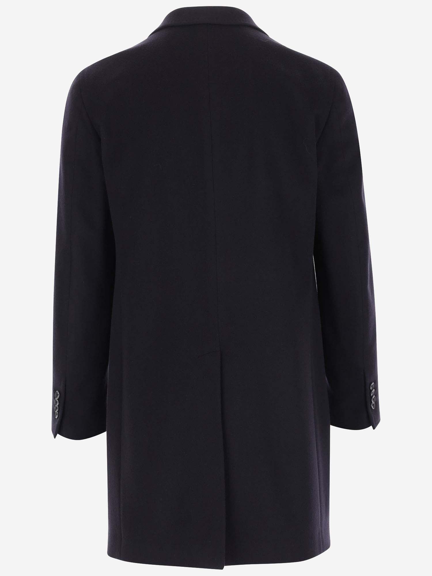 Shop Tagliatore Wool And Cashmere Coat In Blue