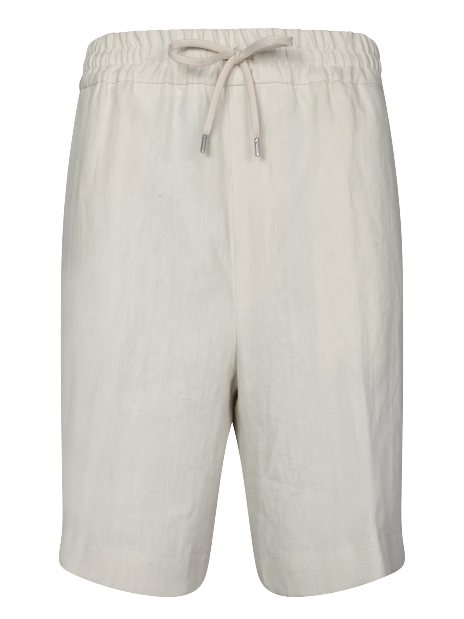 Beige Linen Bermuda Shorts