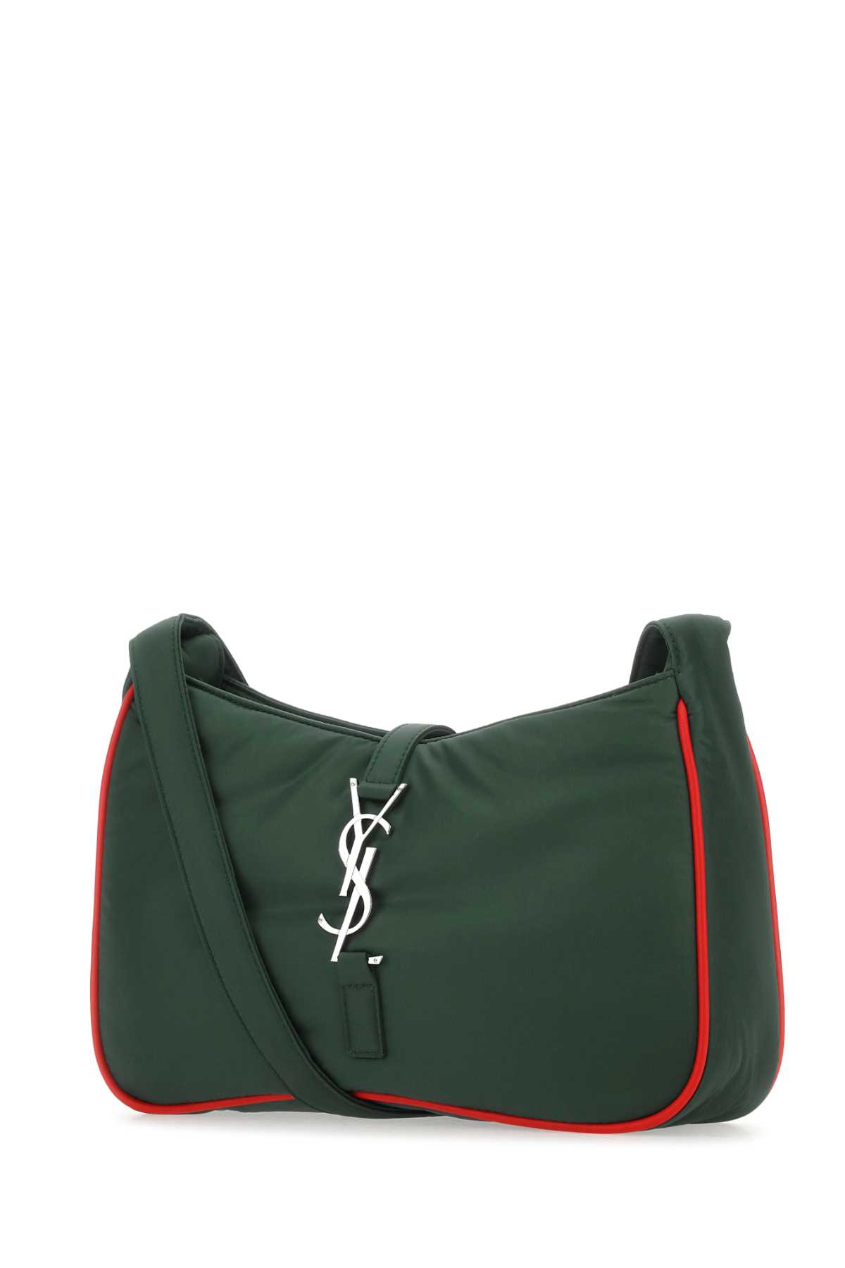 Saint Laurent Dark Green Econylâ® Le 5 Ã 7 Shoulder Bag In Multicolor