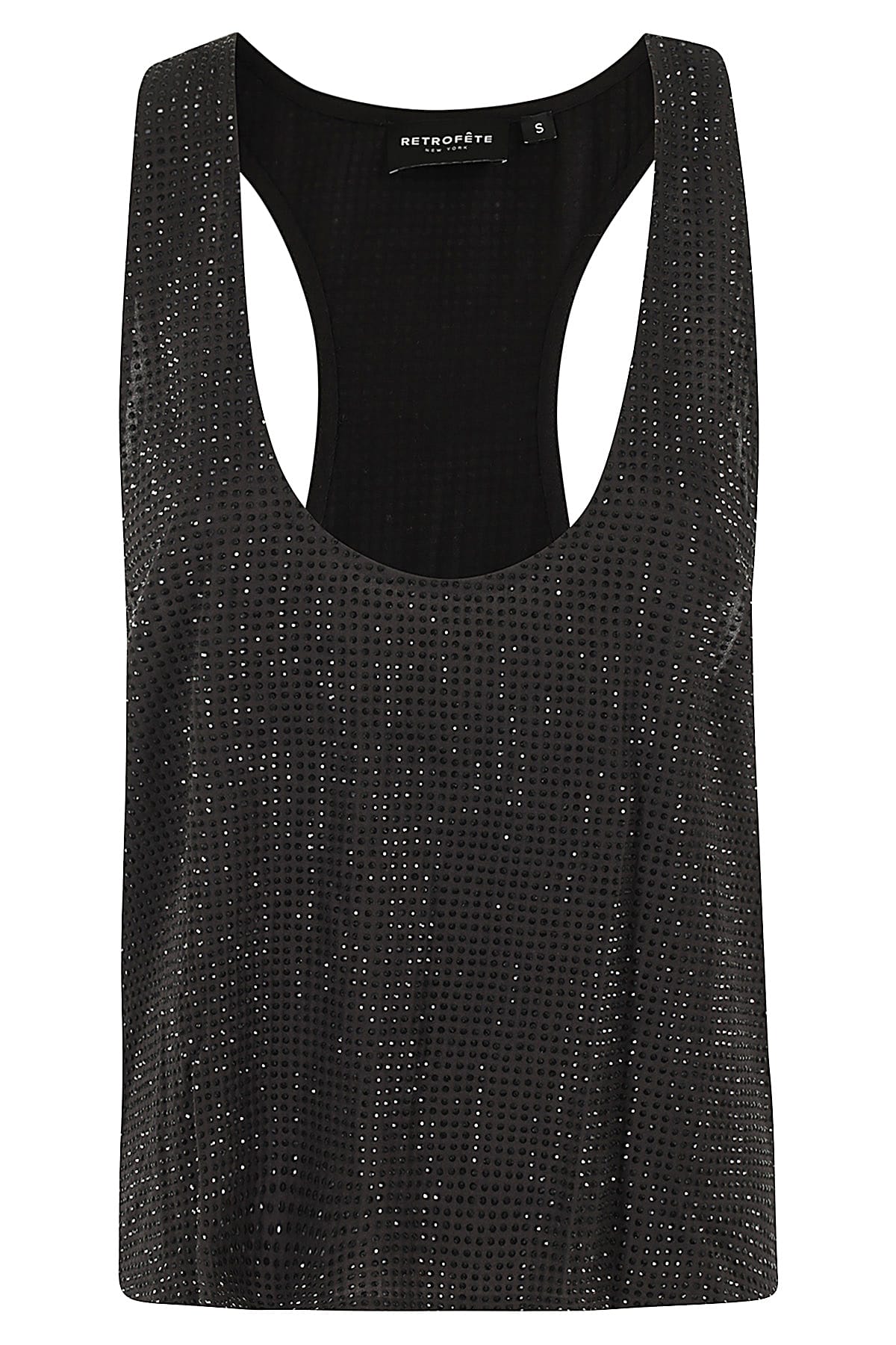 Shop Retroféte Whitney Embellished Top In Black