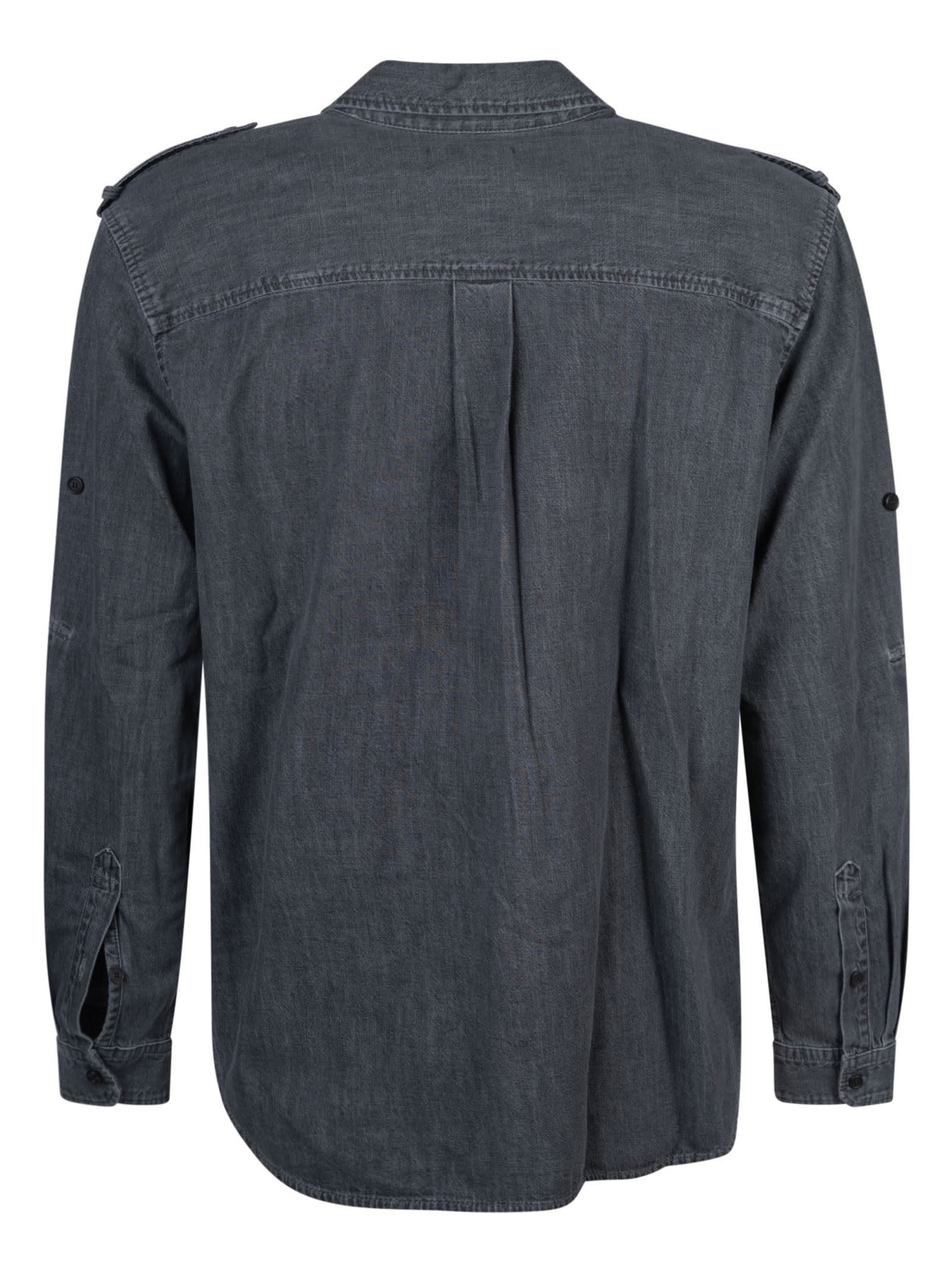 Shop Isabel Marant Cesar Shirt In Dark Grey