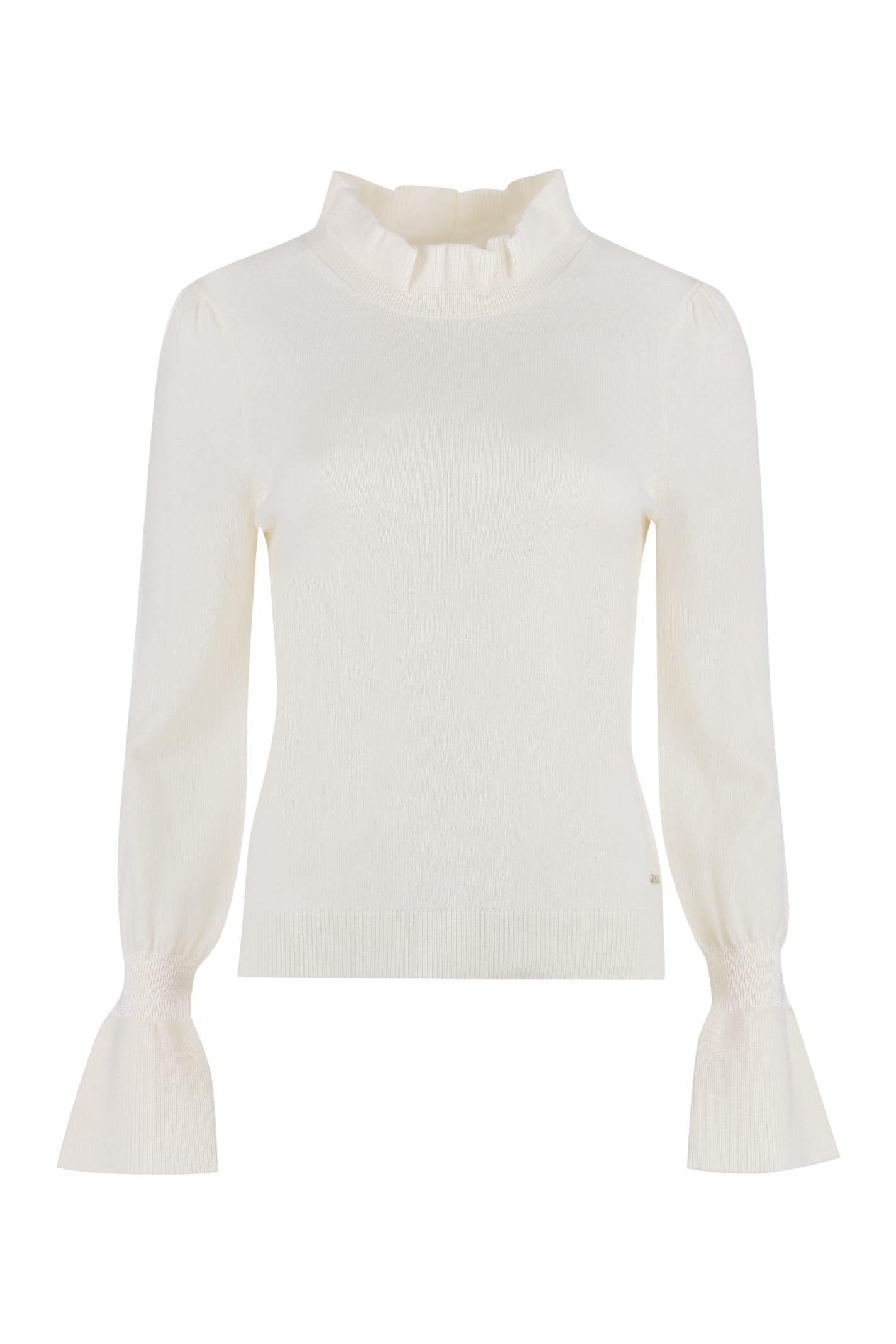 Shop Hugo Boss Ribbed Cashmere And Wool Sweater In Ivory