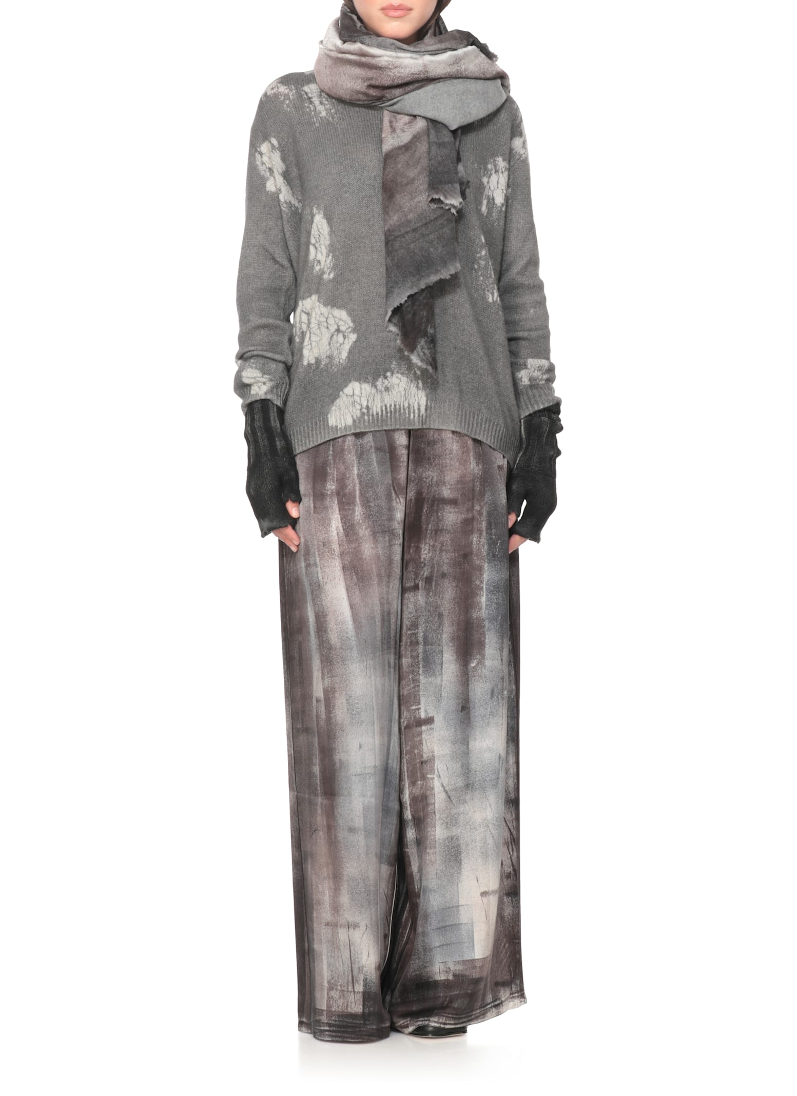 Avant Toi V-neck Cashmere Sweater In Gray