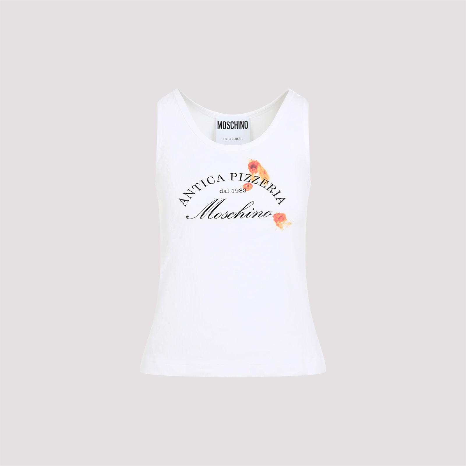Moschino Tank Top In White