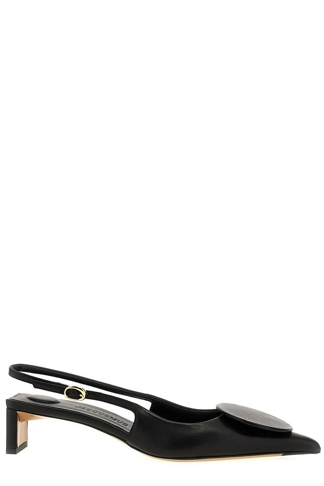 Jacquemus Pointed Toe Pumps With Geometric Embellishments