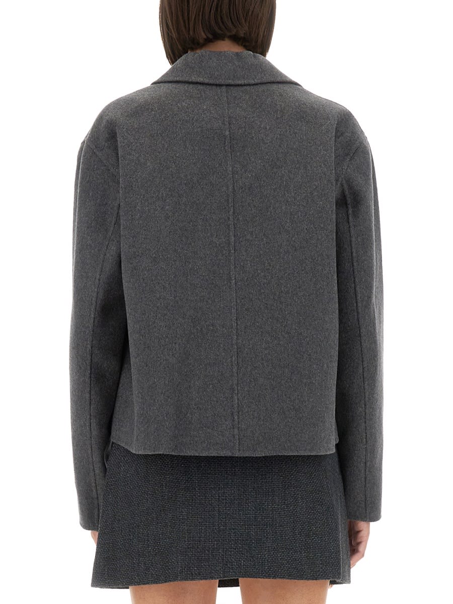 Theory Cropped Jacket In Grey