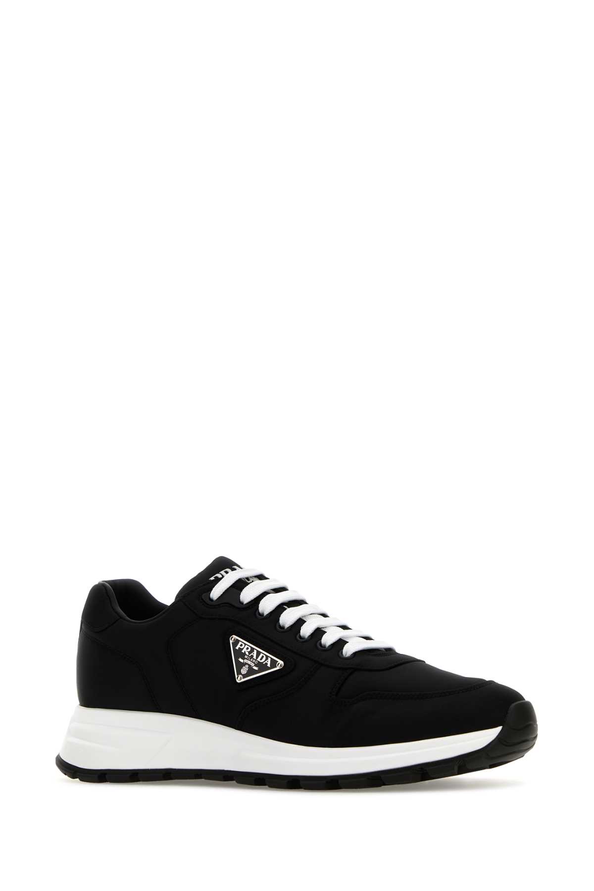 Shop Prada Black Re-nylon Prax 01 Sneakers In Nero