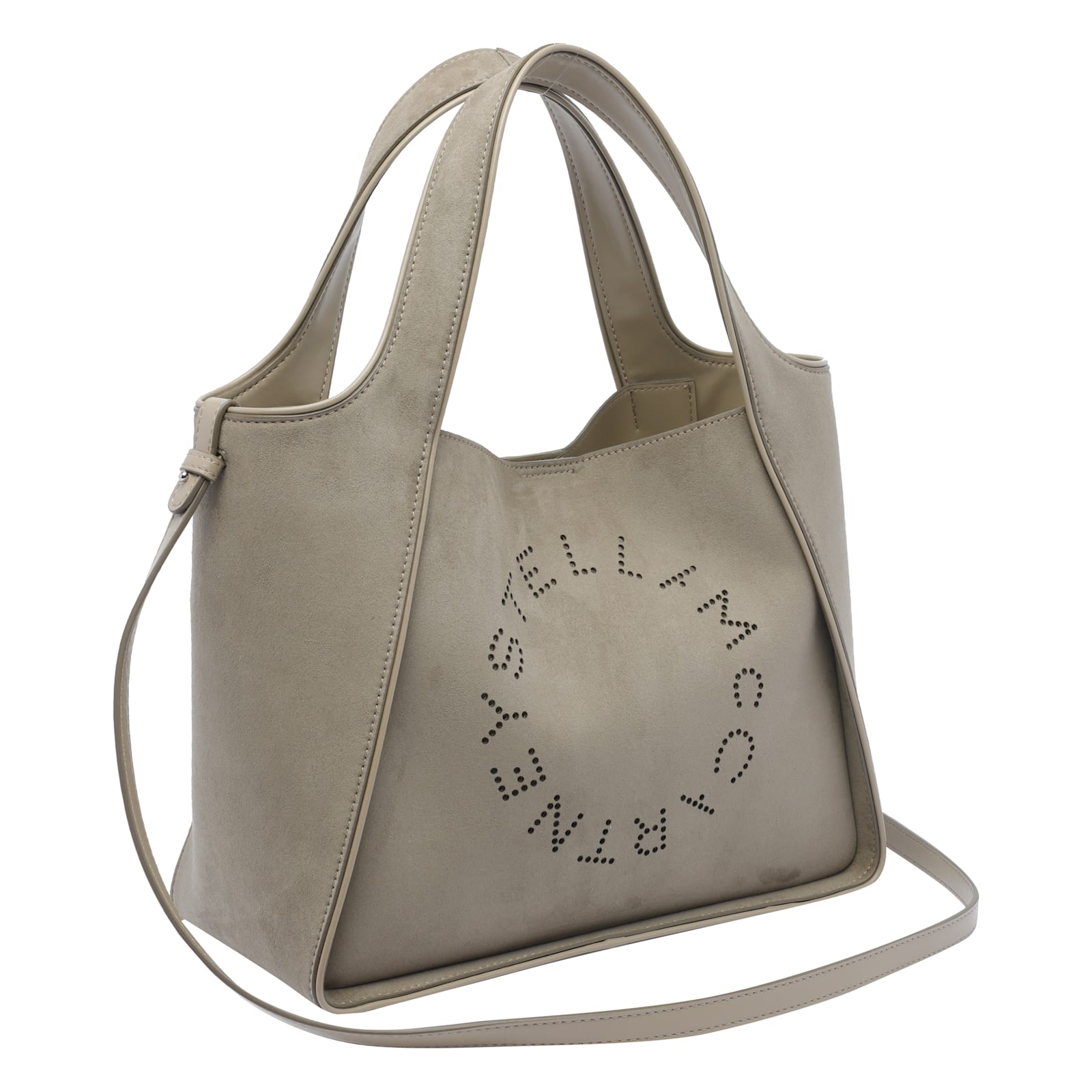 Stella Mccartney Crossbody Logo Tote In Green