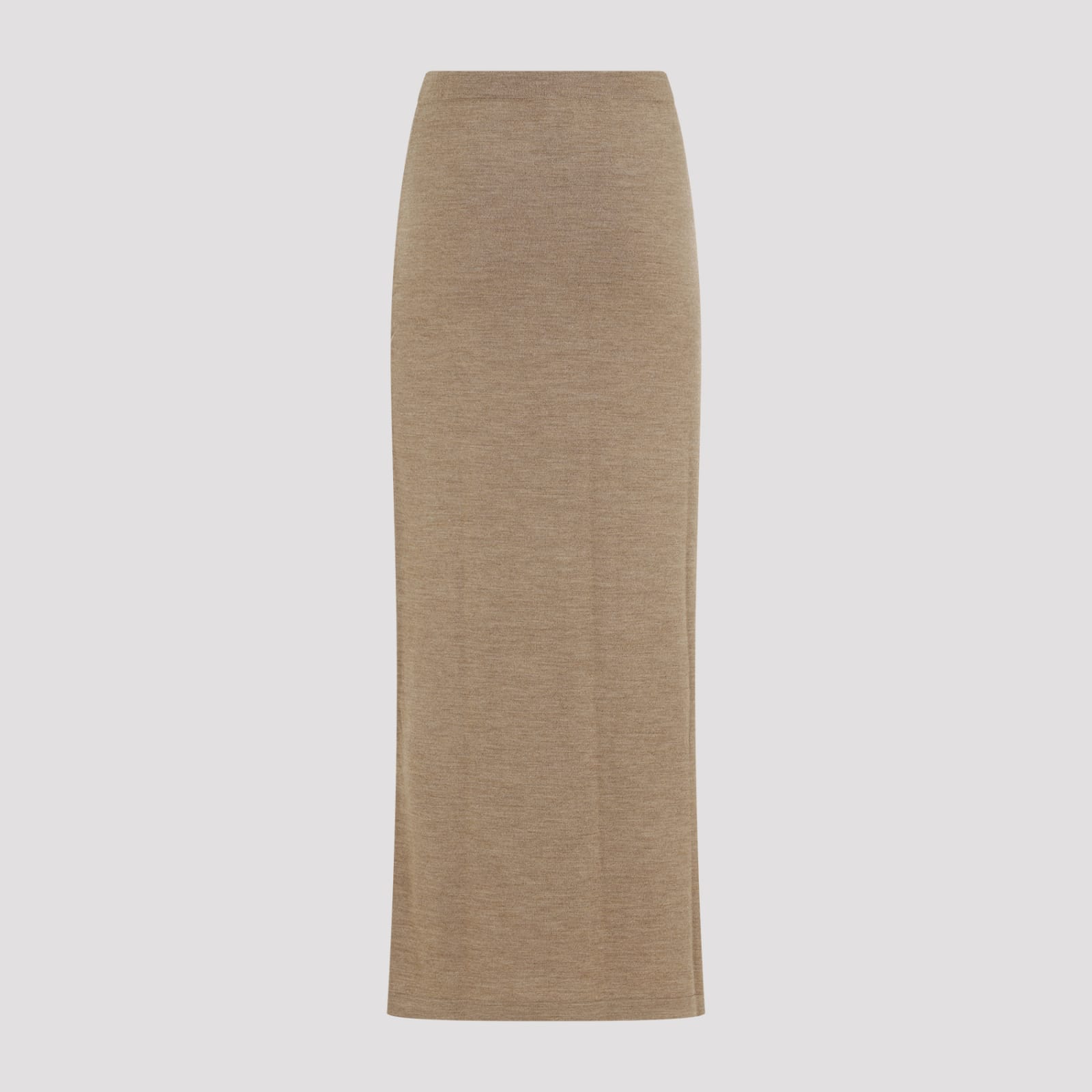 Shop Moschino Knit Pencil Skirt In Grigio