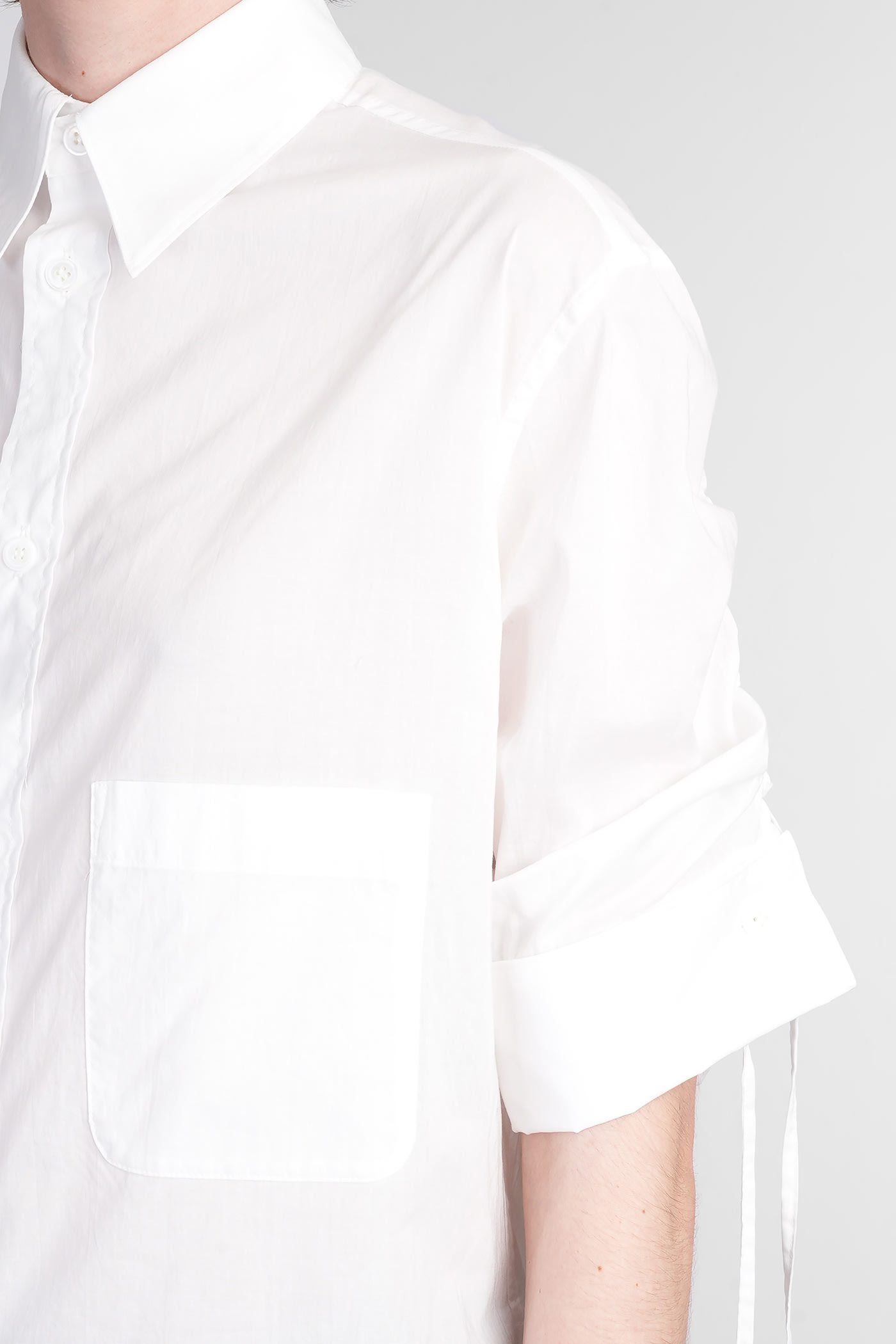 Yohji Yamamoto Shirt In White Cotton In White