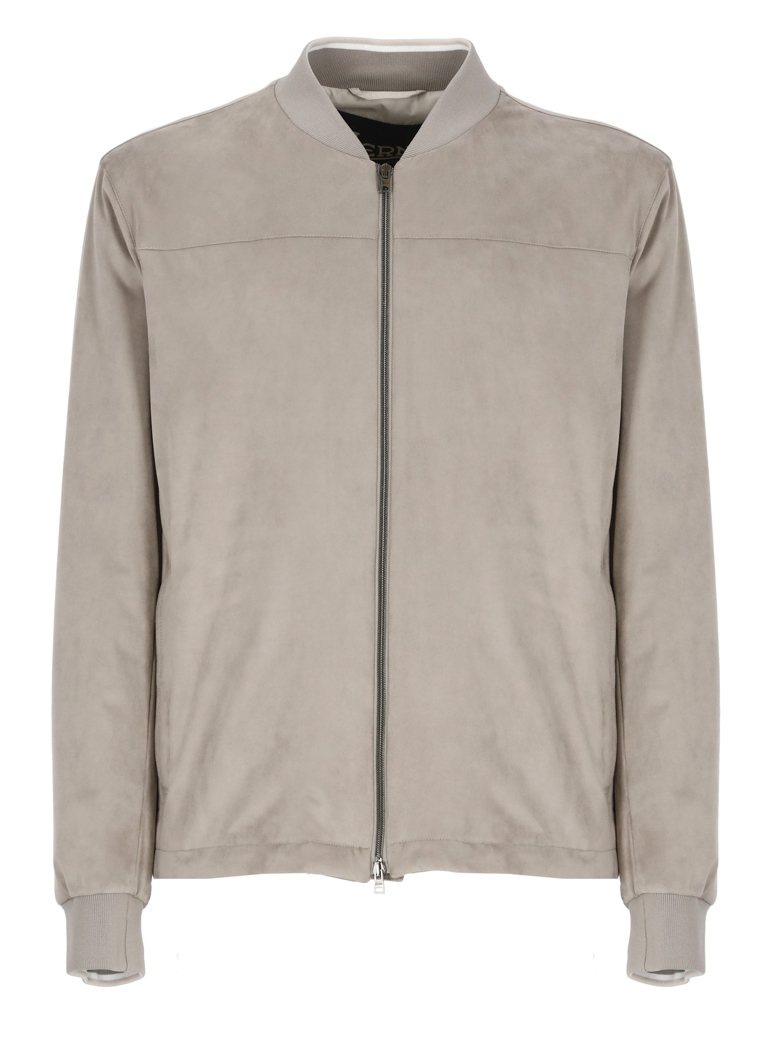 Herno Grey Suede Effect Jacket