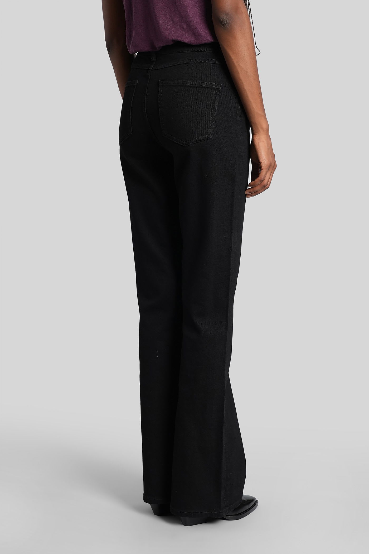 Iro Olivier Jeans In Black Cotton In Black