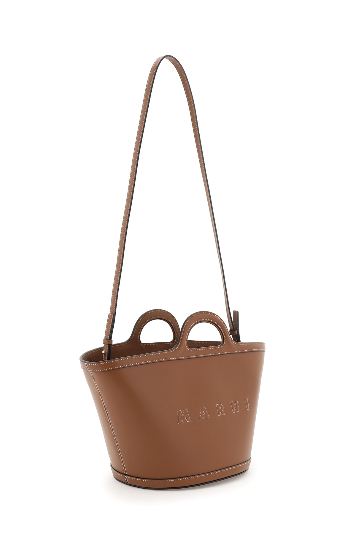 MARNI TROPICALIA SMALL BAG IN BROWN LEATHER 