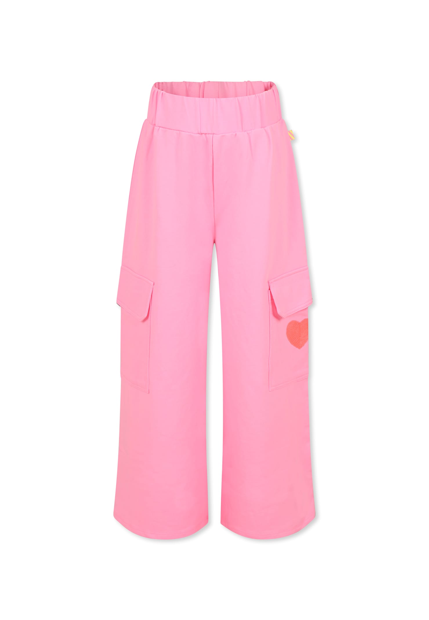 Billieblush Pink Trousers For Girl With Heart In Pink