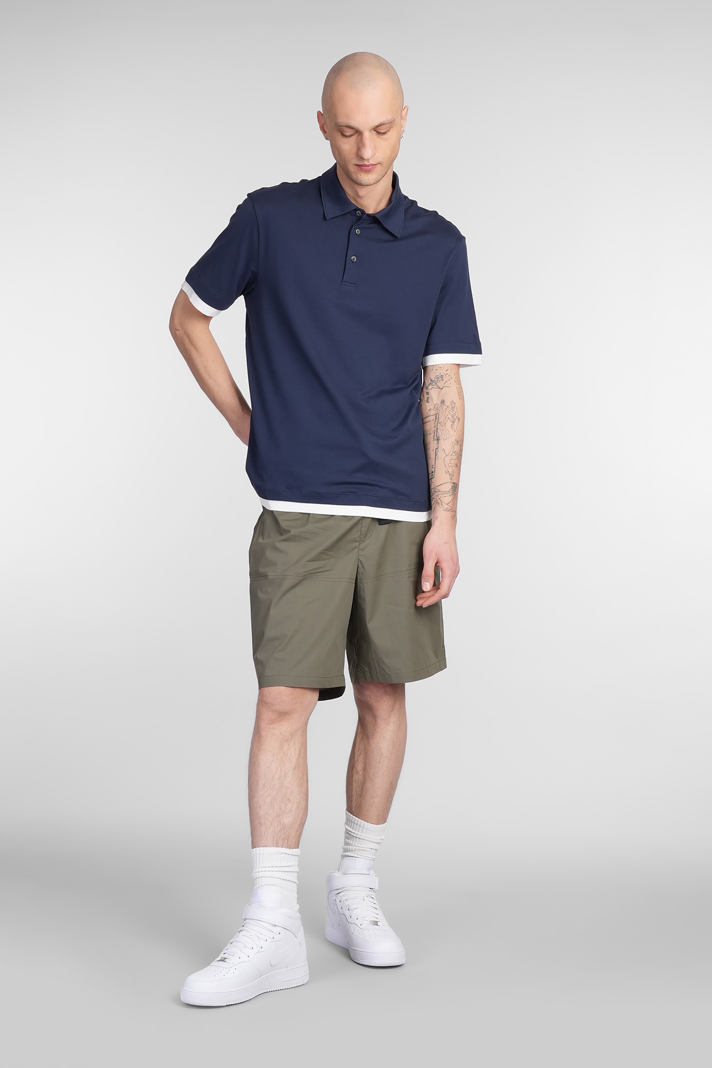 Roberto Collina Belted Shorts In Green