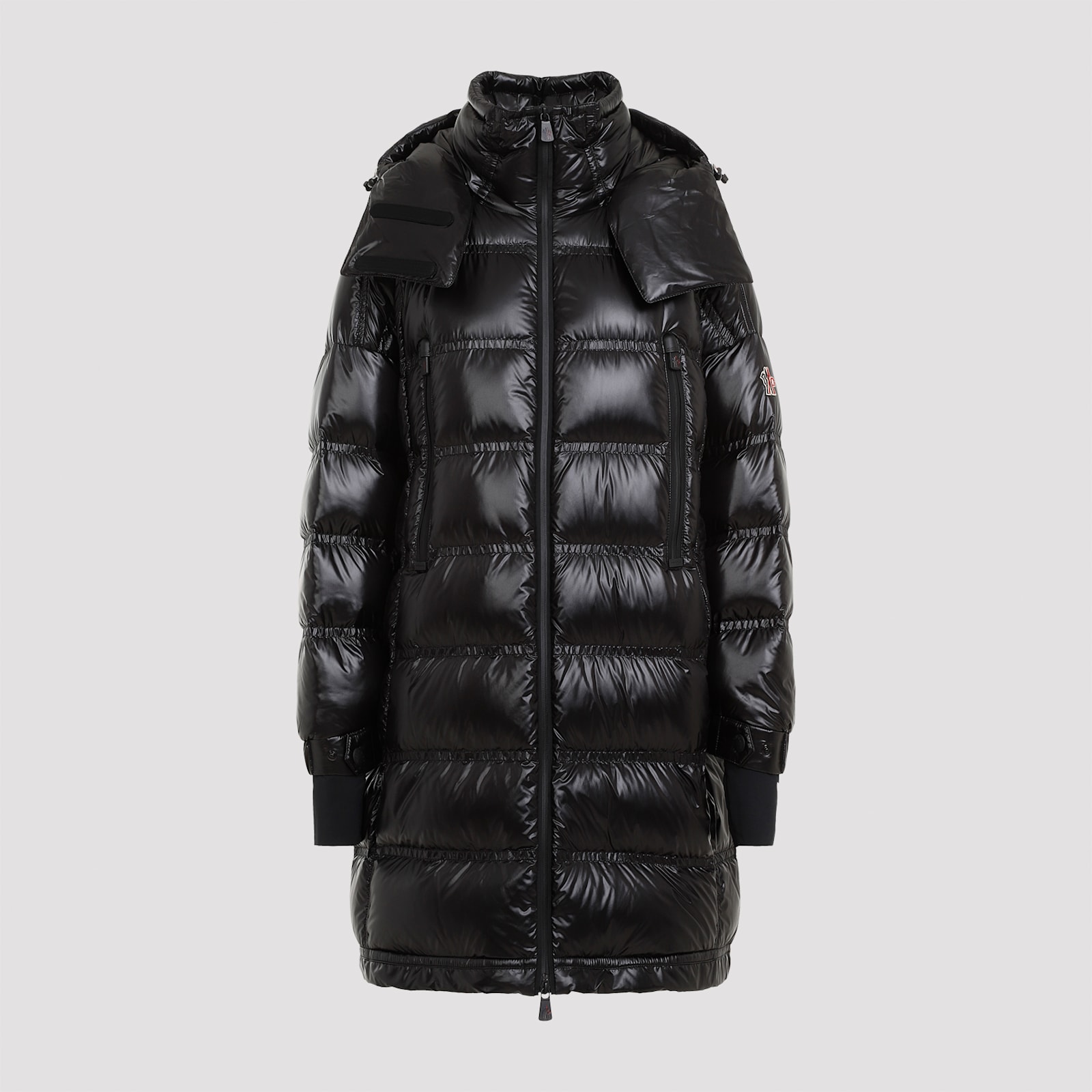 Shop Moncler Rochelairs Long Park In Black