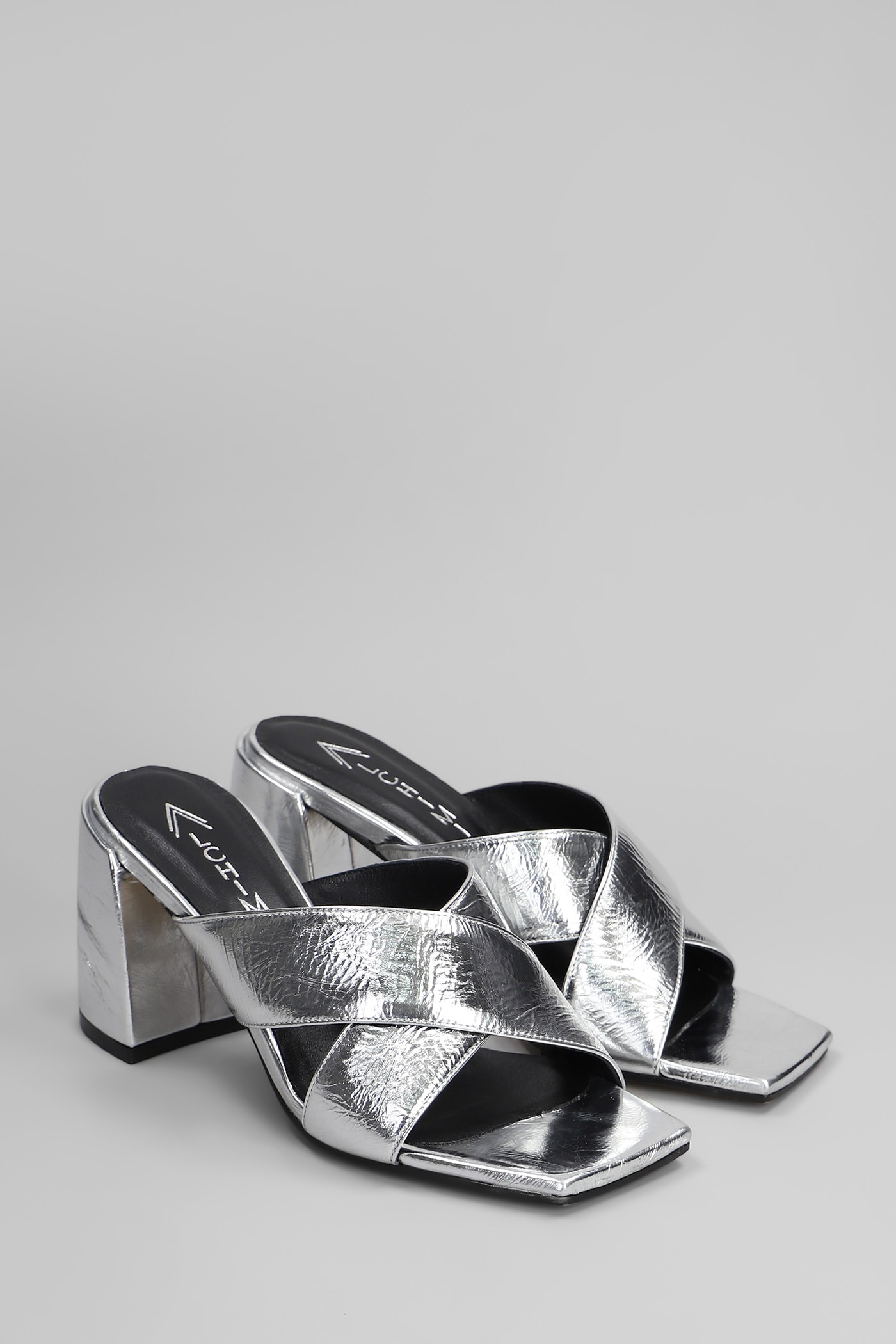 Alchimia Slipper-mule In Silver Leather In Silver