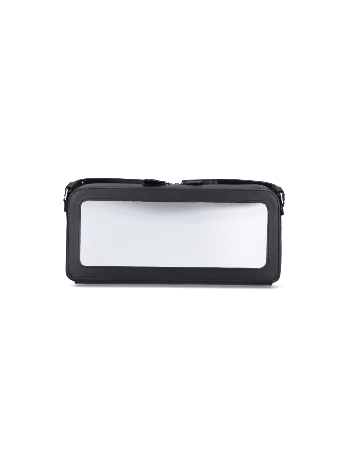 Courrèges Cloud Reflex Leather Baguette Bag In Black