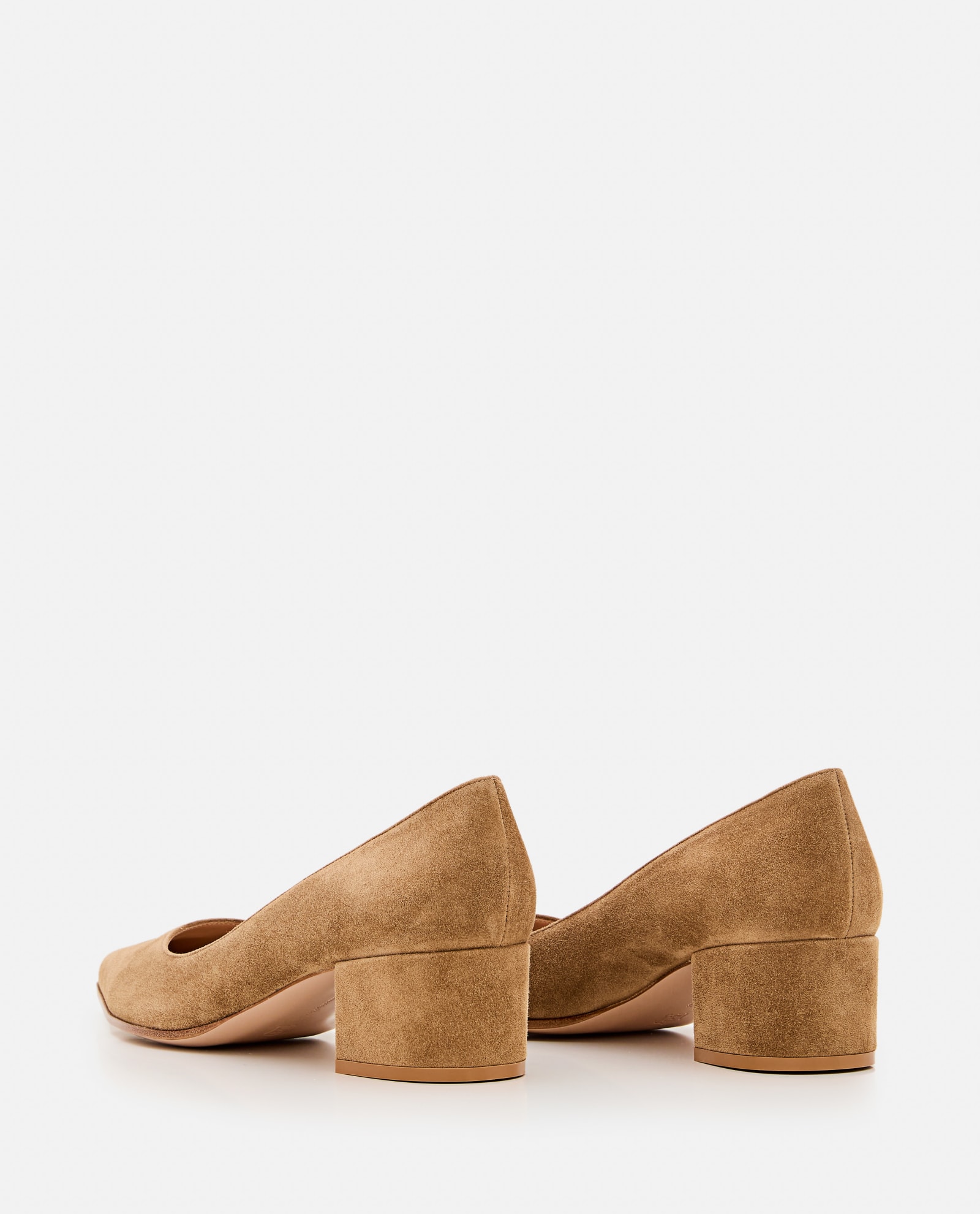 Shop Gianvito Rossi 45mm Suede Piper Pump In Brown