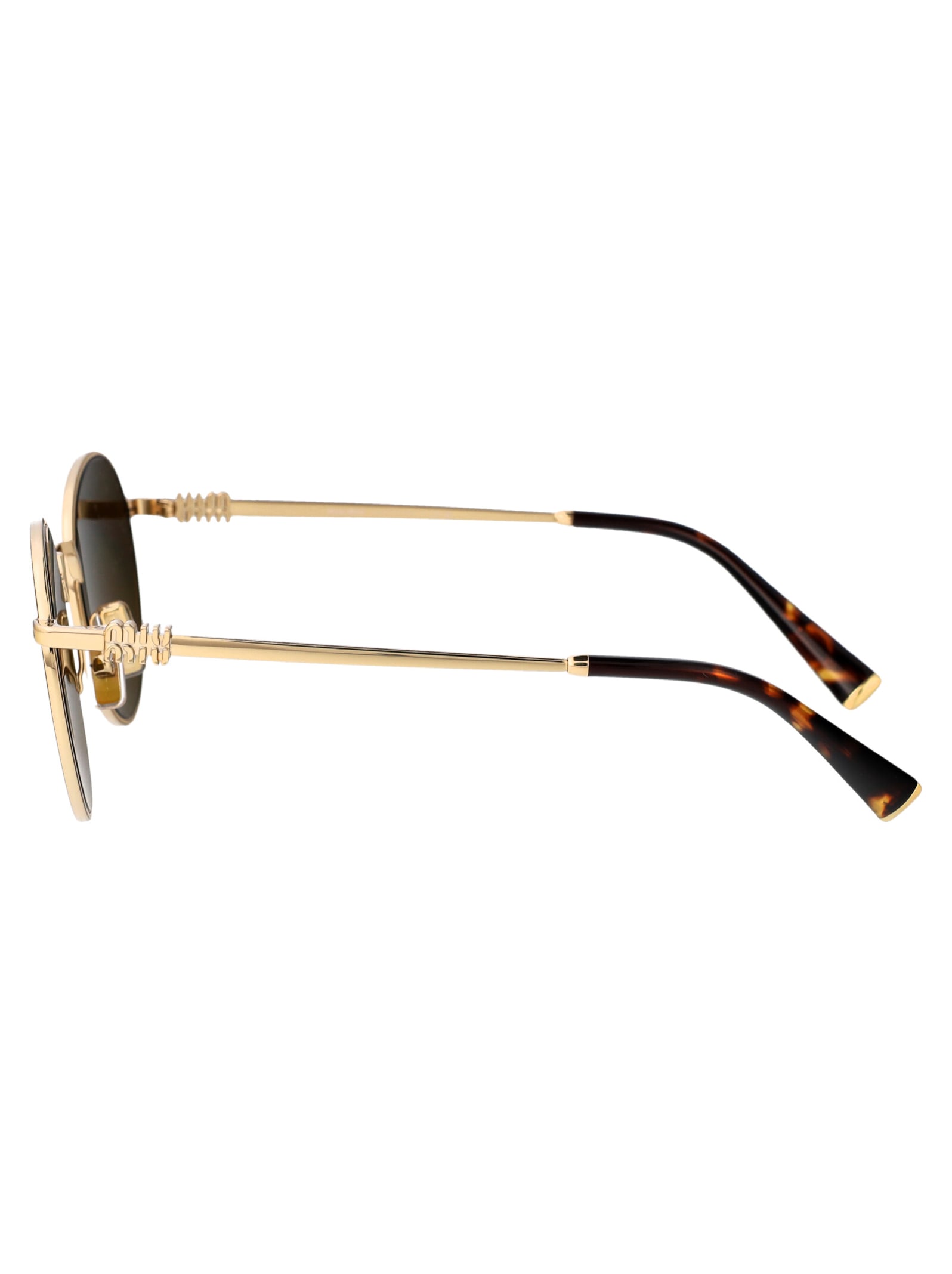 Shop Miu Miu 0mu 55zs Sunglasses In 5ak09z Gold