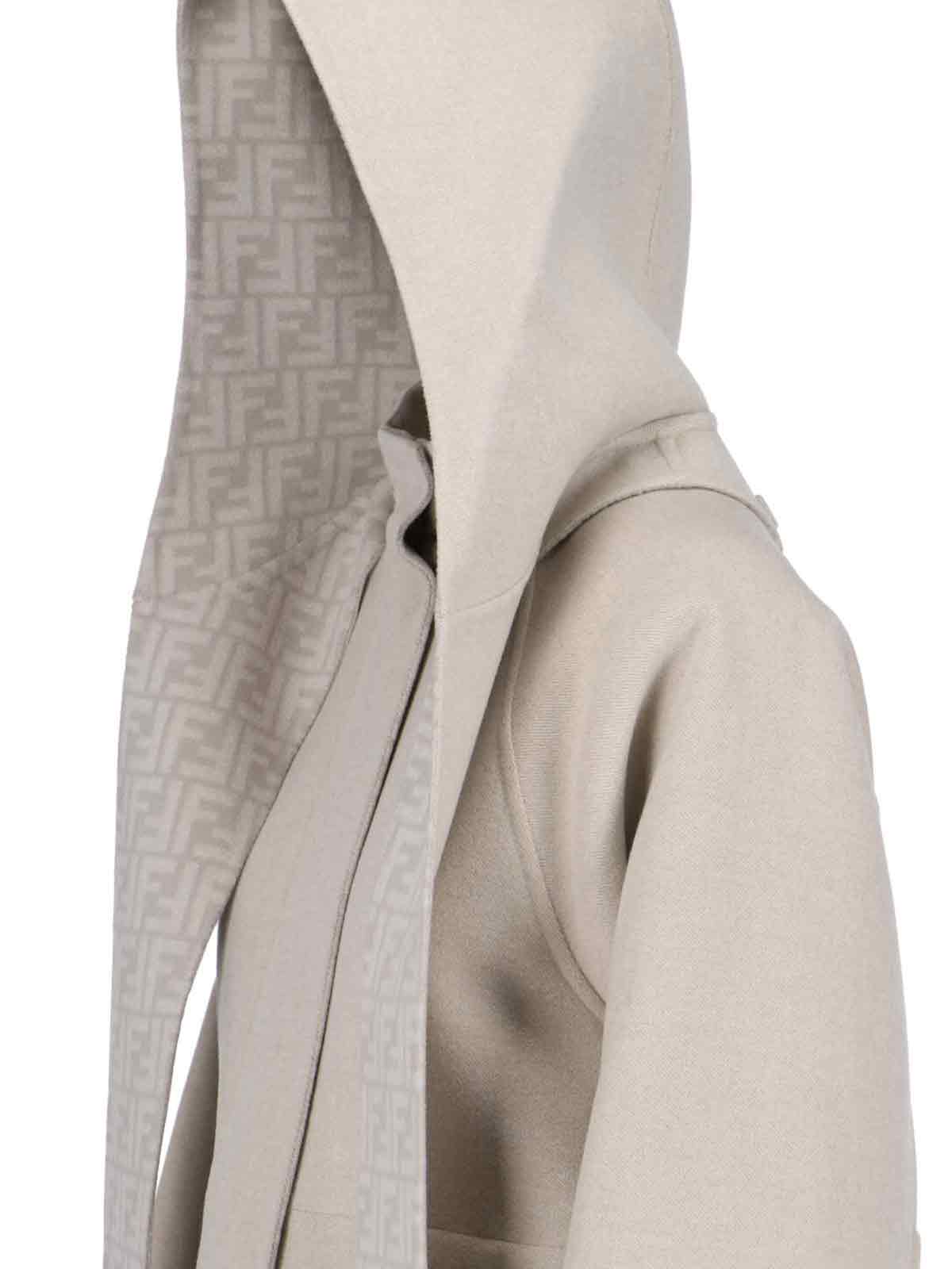 Fendi High Neck Blouson Jacket In Neutral