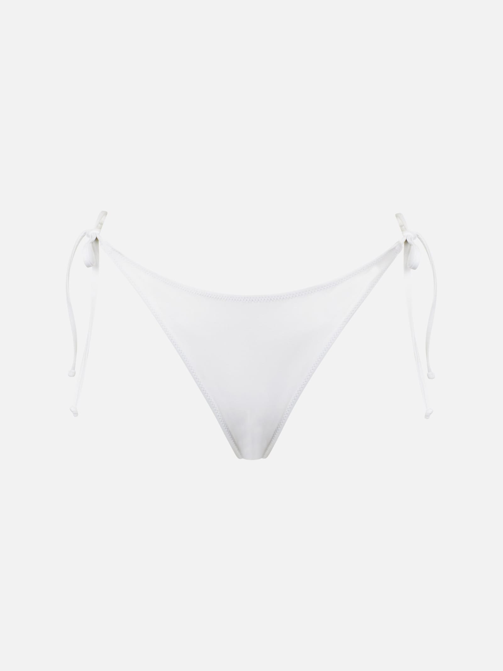 Mc2 Saint Barth Woman White Swim Briefs With Side Laces In White