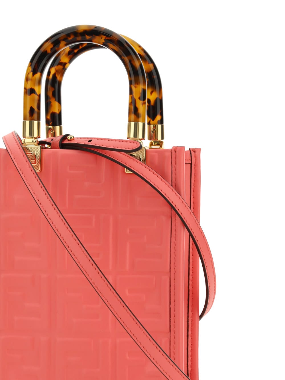 Shop Fendi Mini Sunshine Handbag In Pink