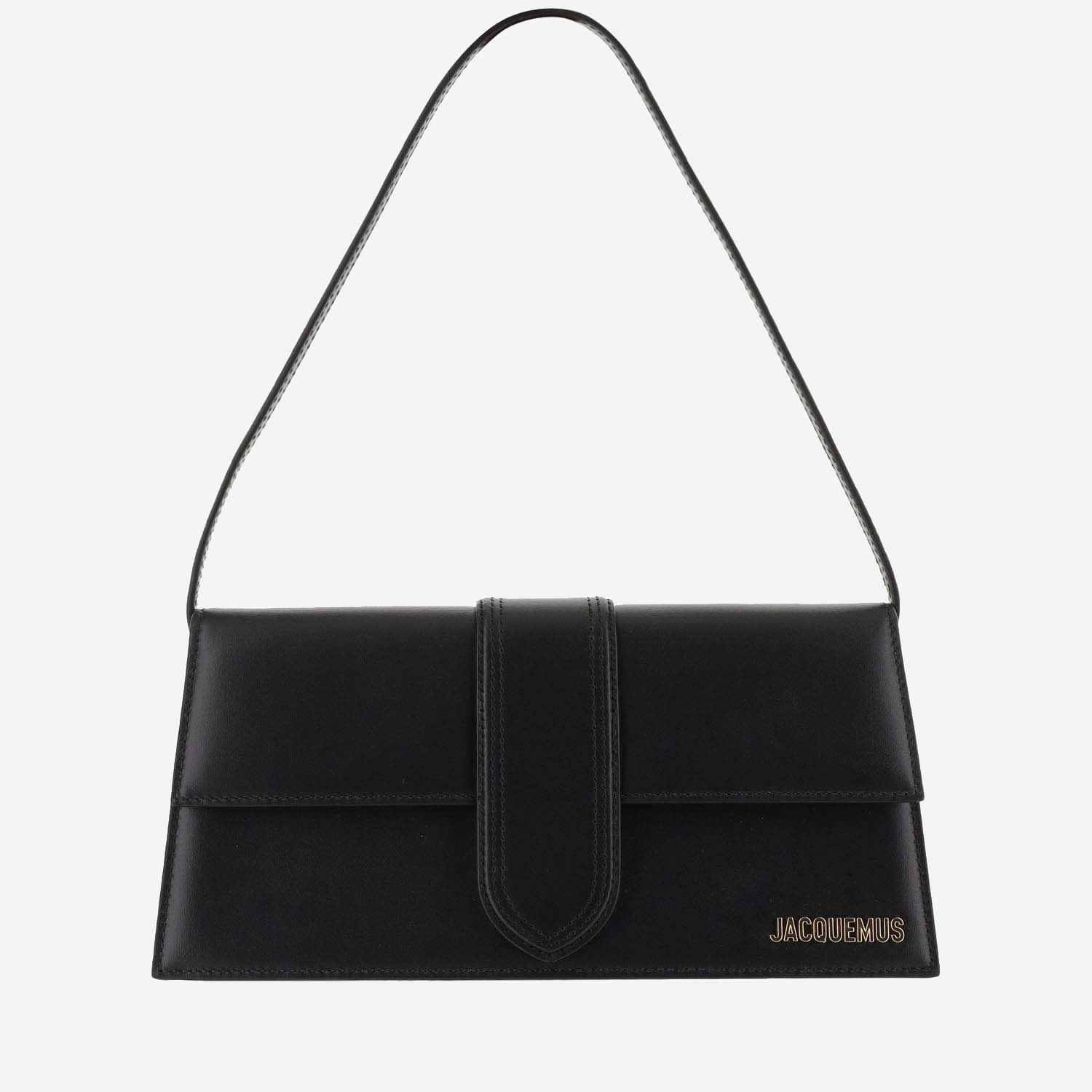 Jacquemus Le Bambino Small Leather Shoulder Bag In Black