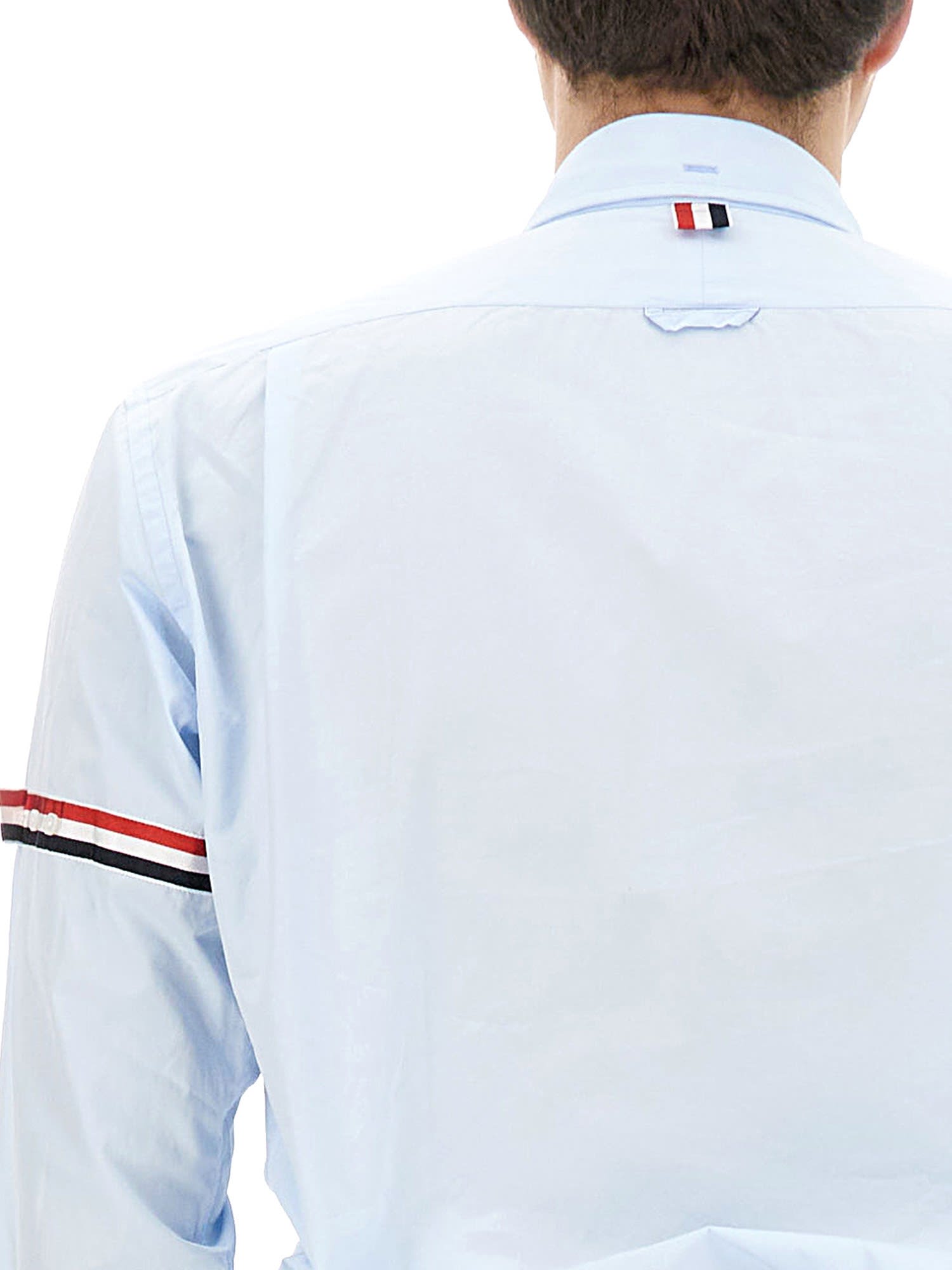 Shop Thom Browne Classic Shirt In Baby Blue