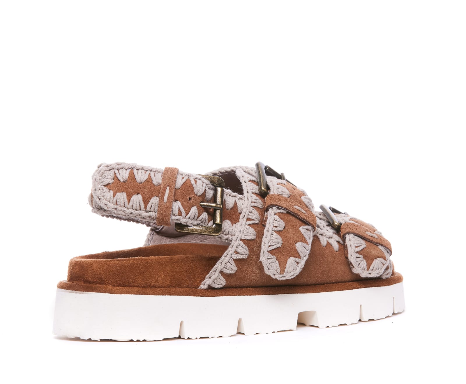 Shop Mou New Bio Sandals In Brown