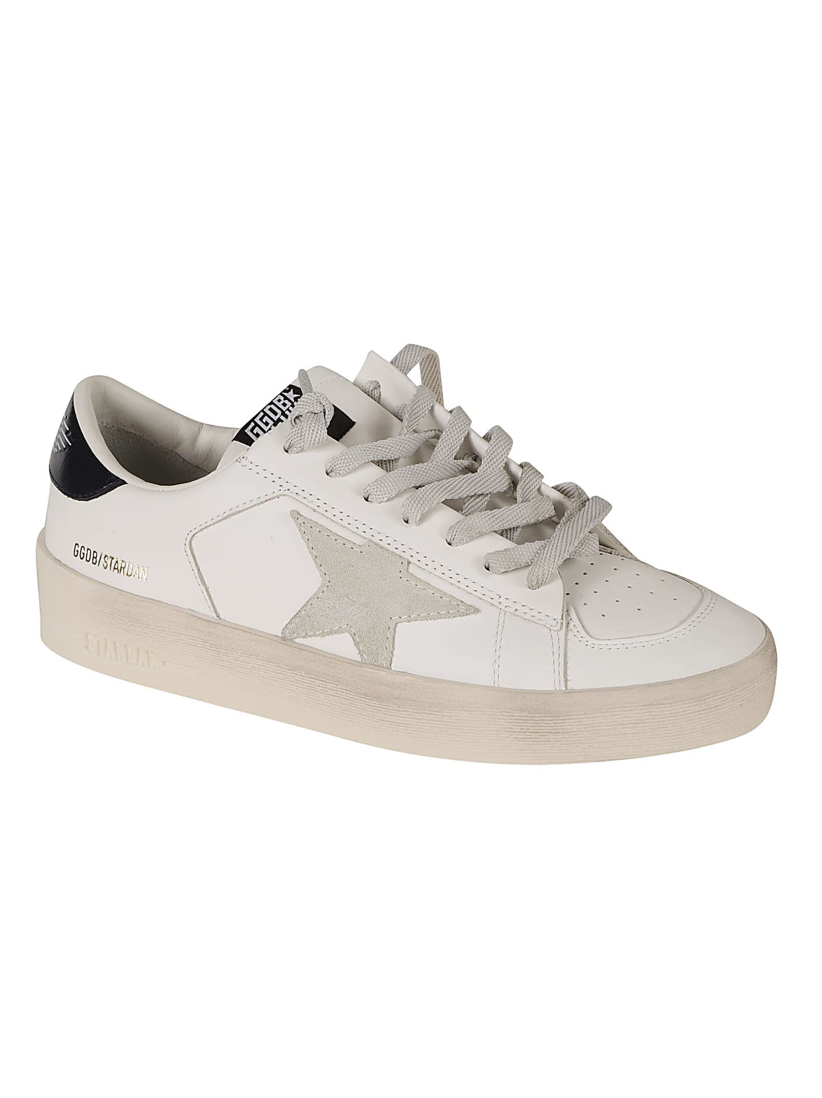 Shop Golden Goose Stardan Sneakers In White/ice/blue