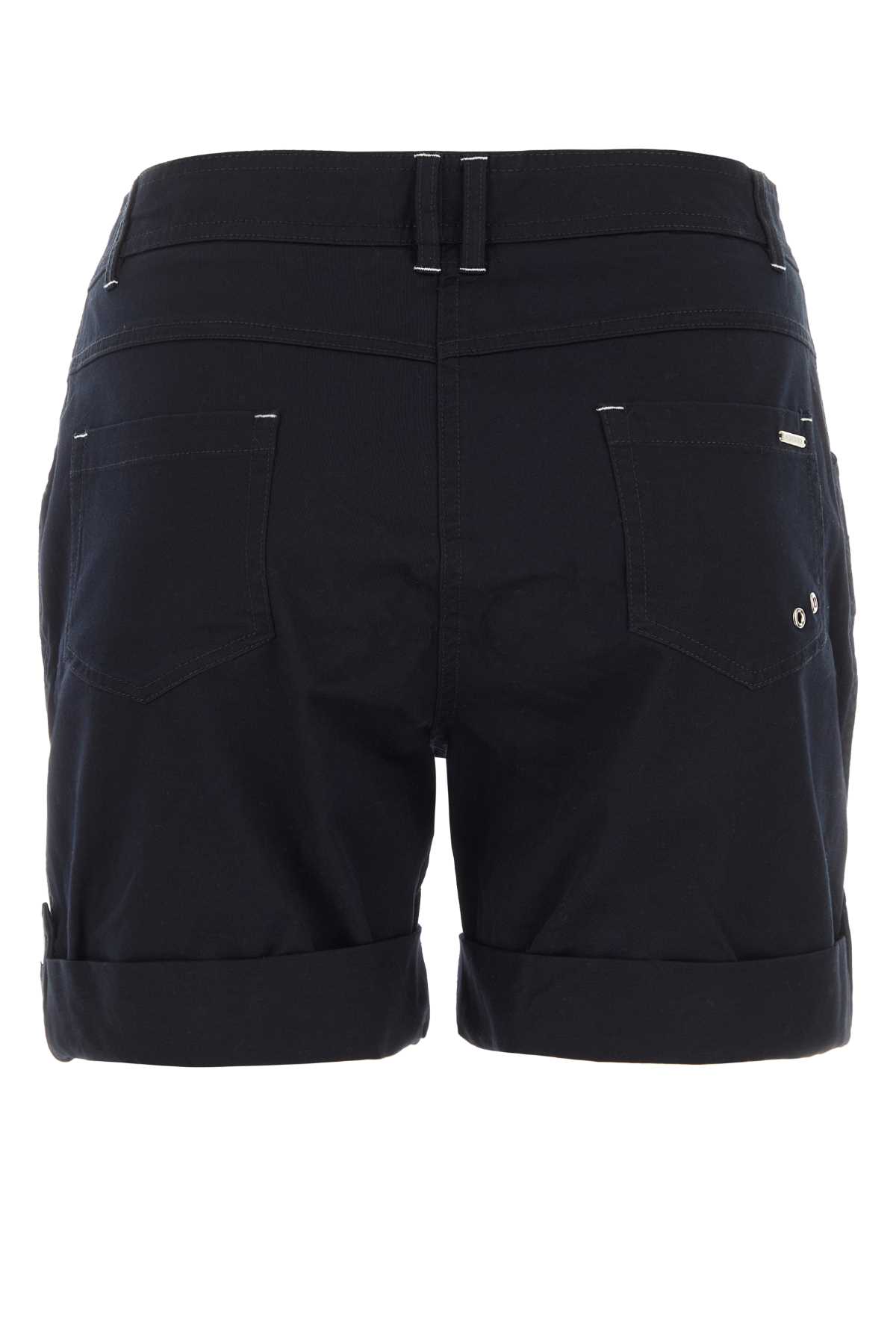 Saint James Midnight Blue Stretch Cotton Shorts In Navy