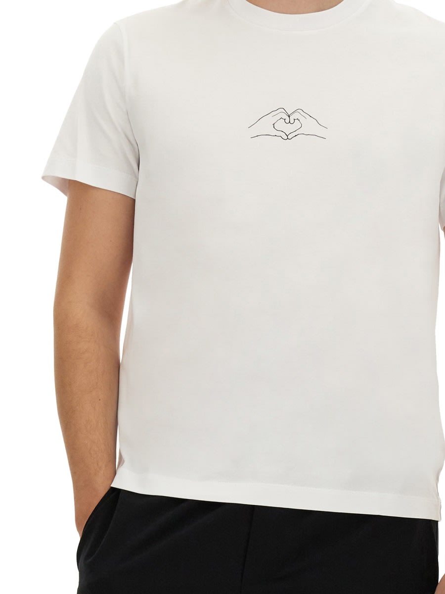 Shop Neil Barrett T-shirt With Print In White
