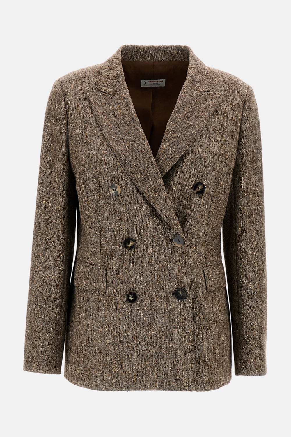 Alberto Biani Double-breasted Blazer In Animal Print