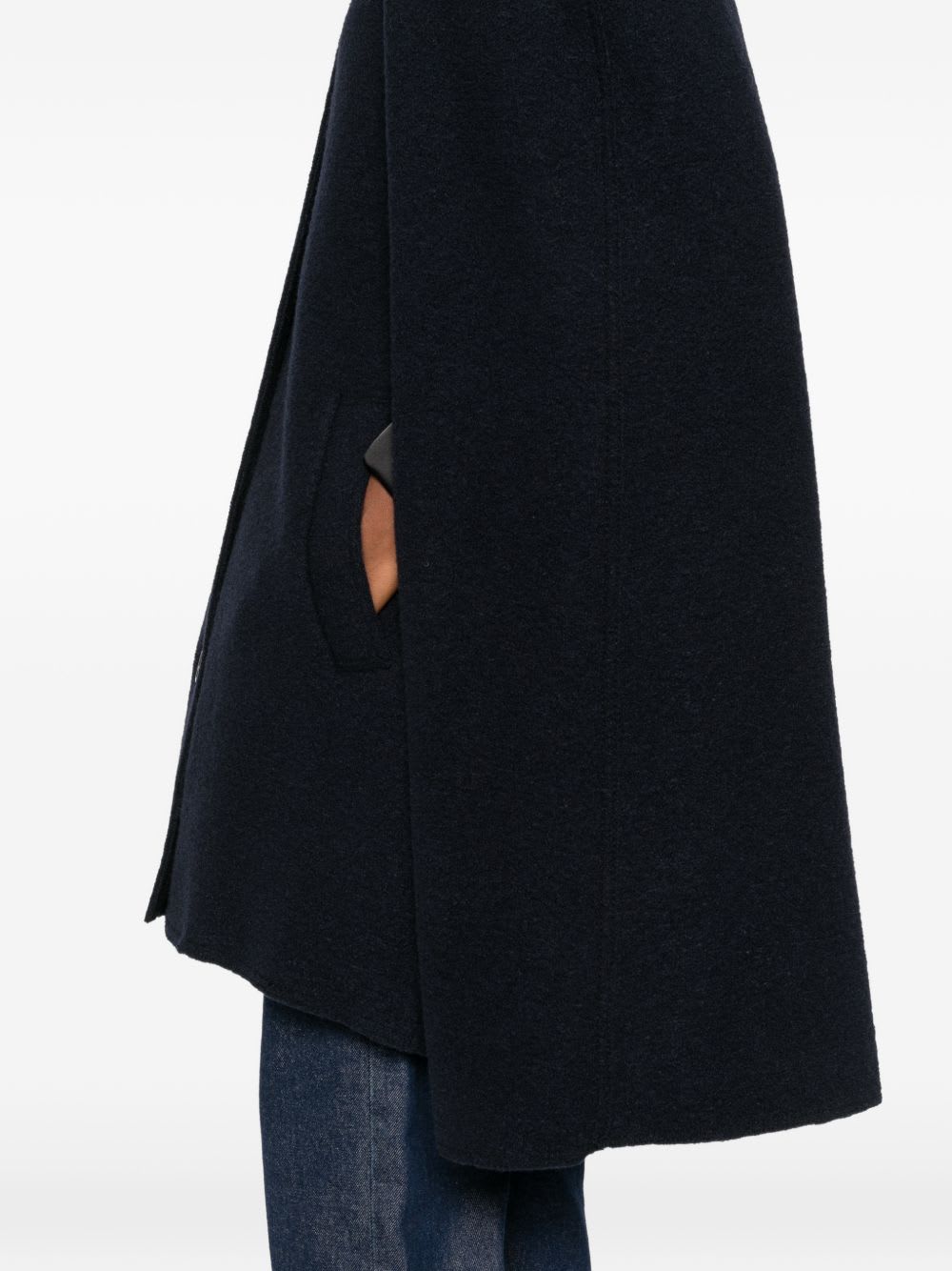 Totême Wool Cape Coat In Black