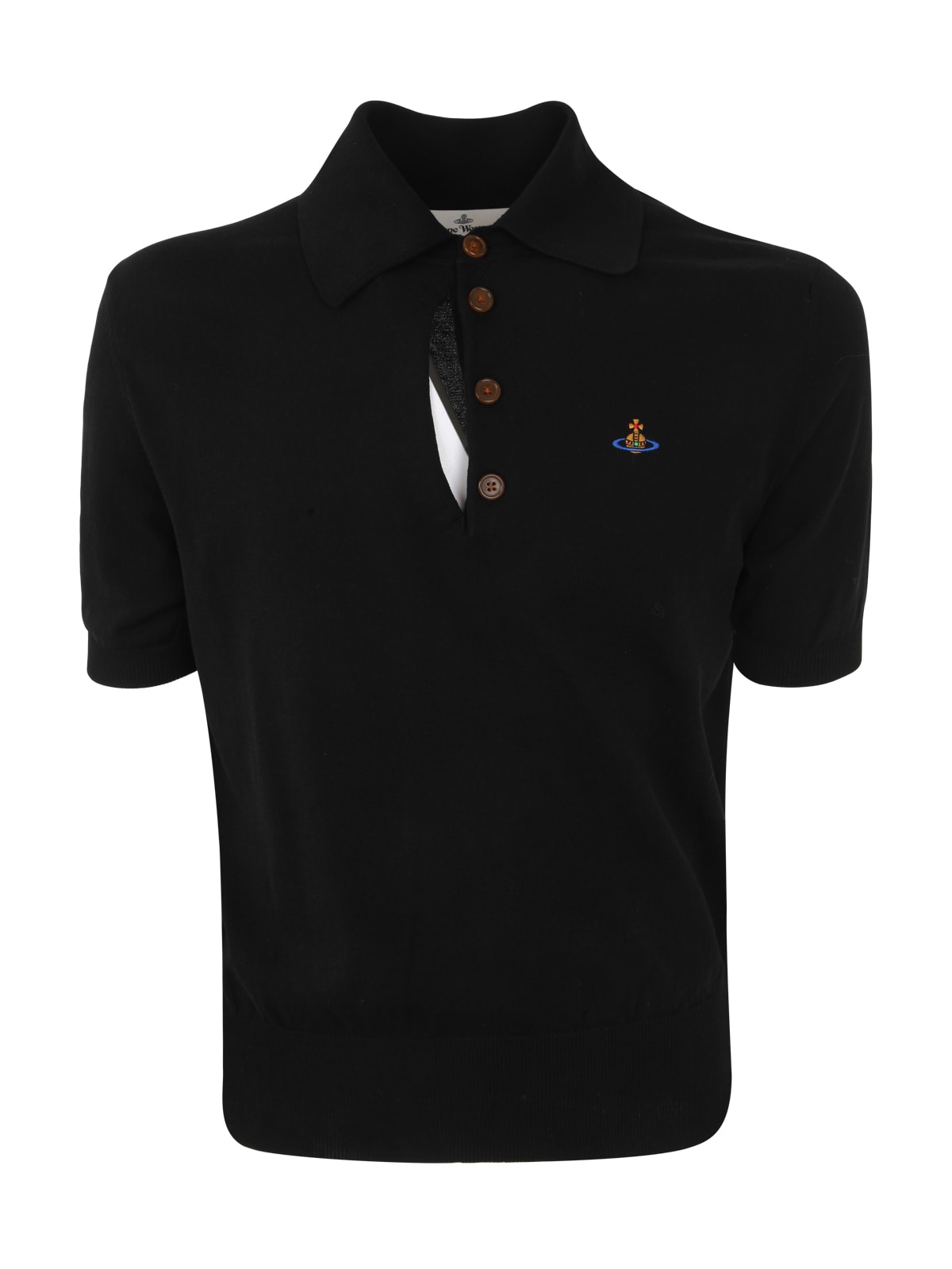 Shop Vivienne Westwood Ripped Polo In Black