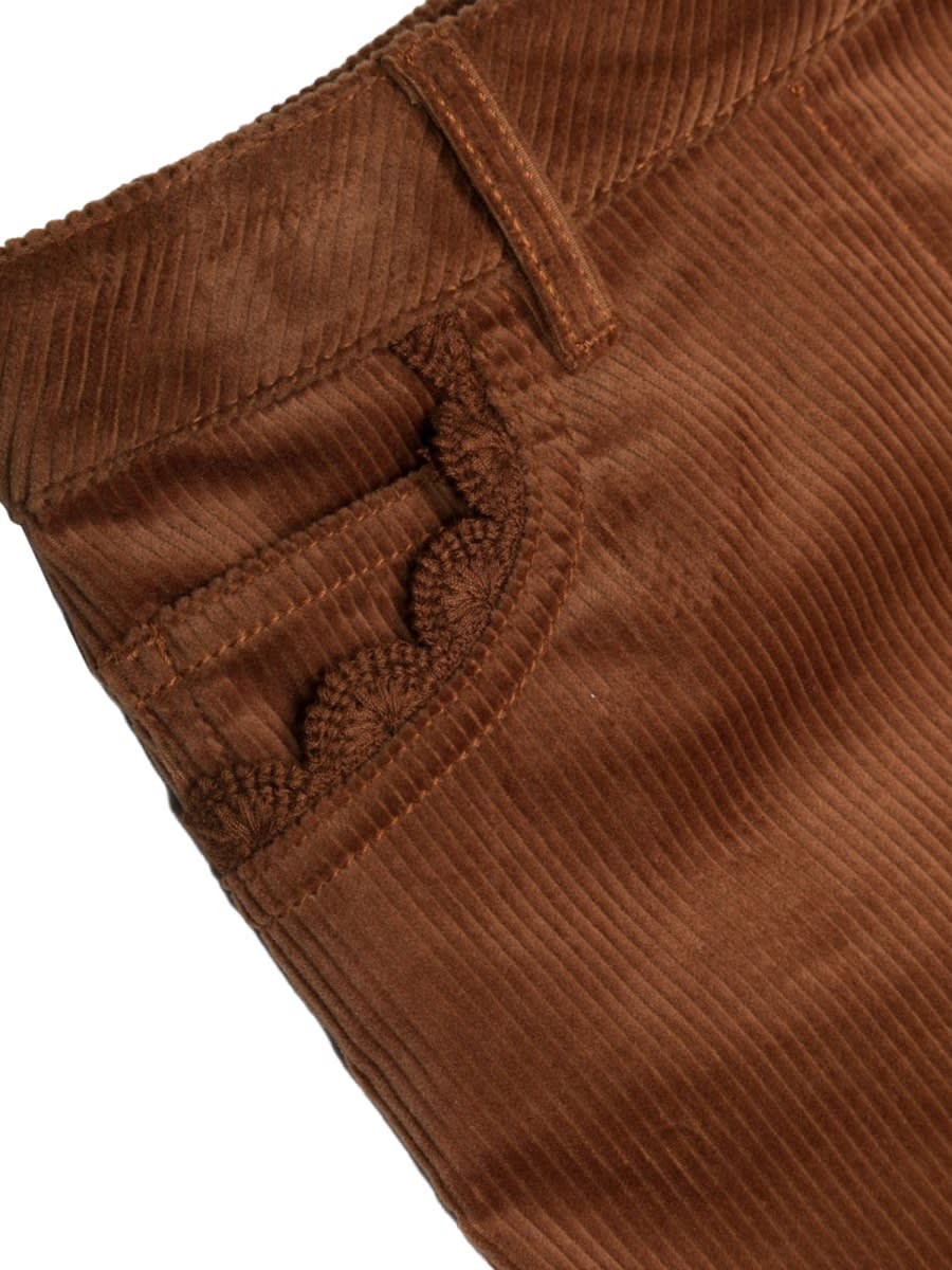 Shop Chloé Velvet Skirt In Brown