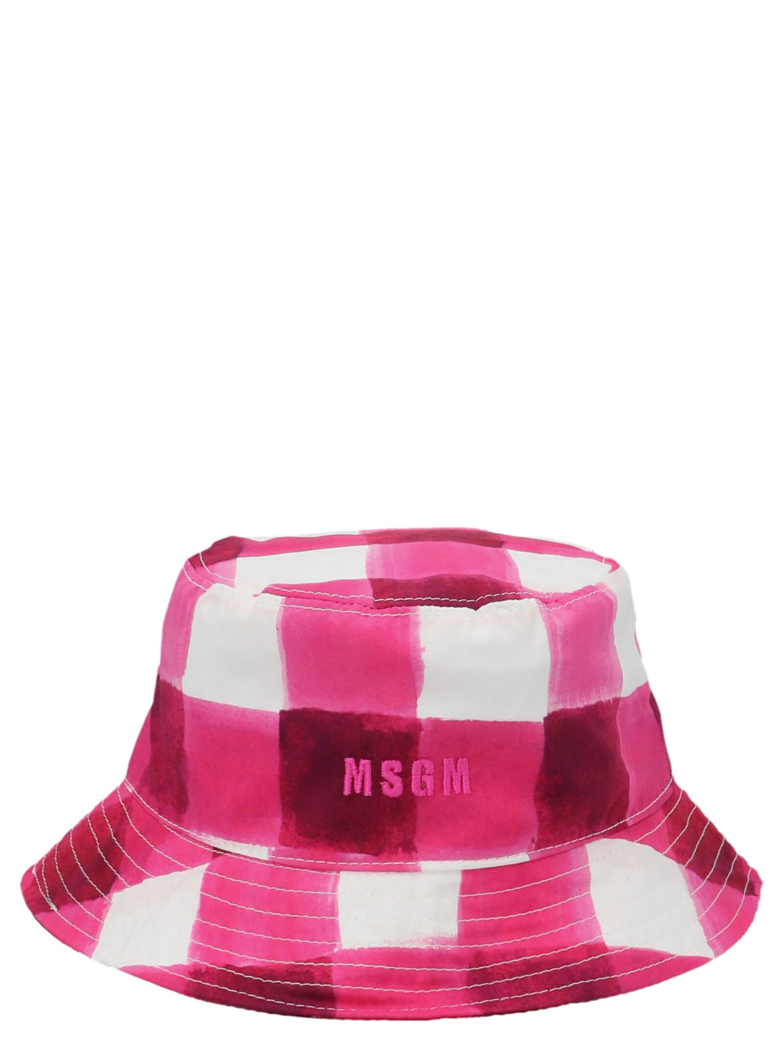 MSGM Gingham Bucket Hat