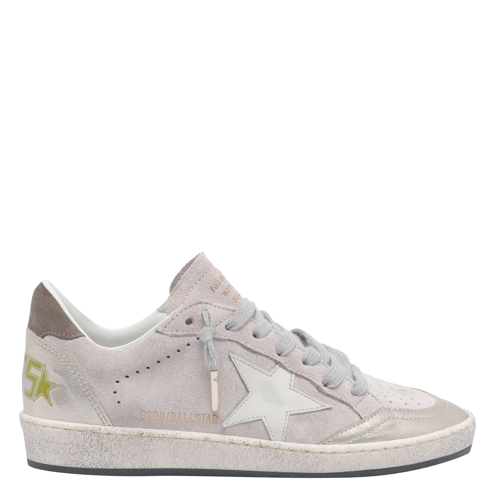 Golden Goose Ballstar Suede Upper Toe Tongue Heel And Spur Leather Star Sneakers Multicolor In Pink