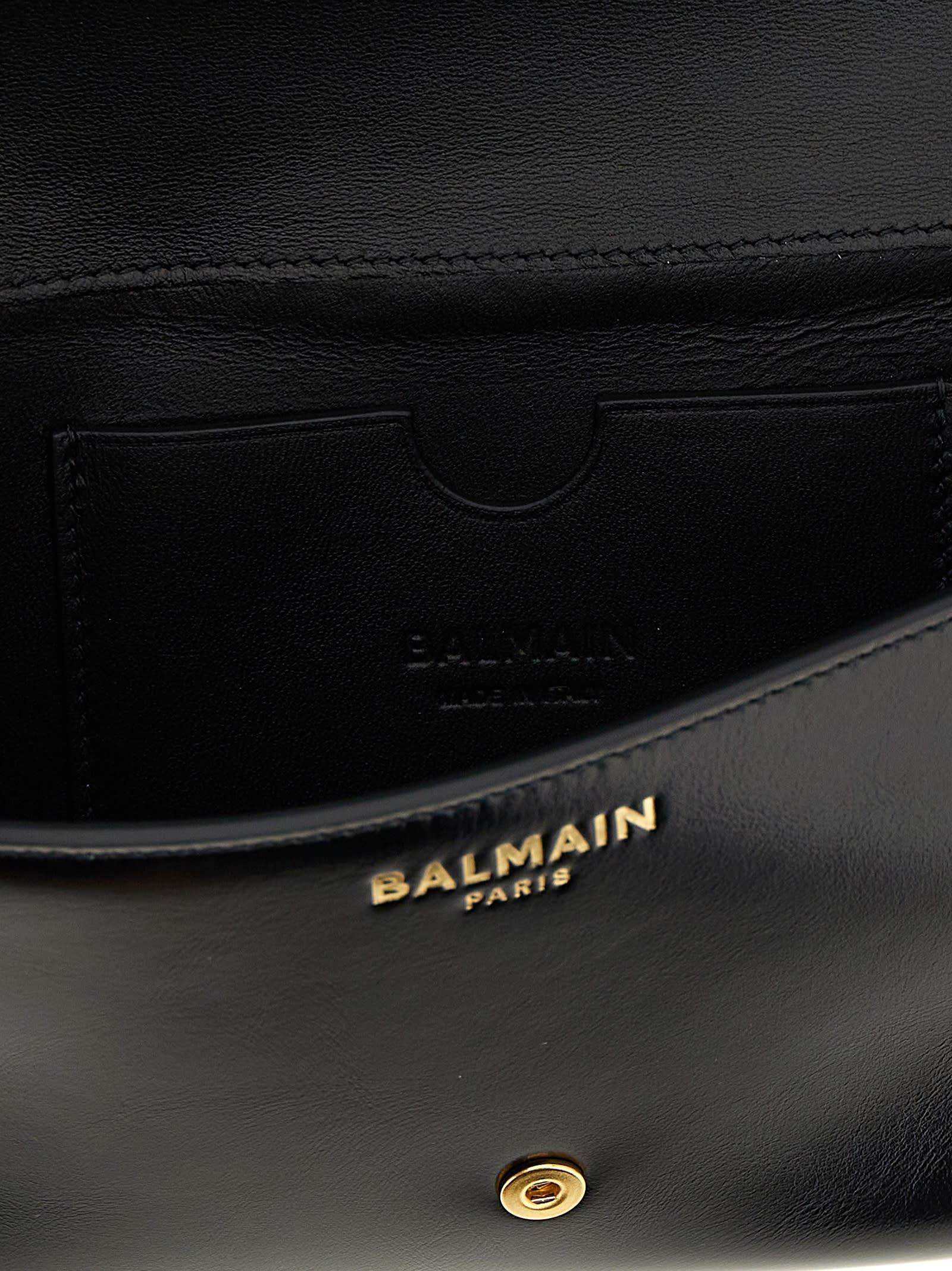 Balmain Shuffle Wallet Chain Buckle Detail Strap In Black