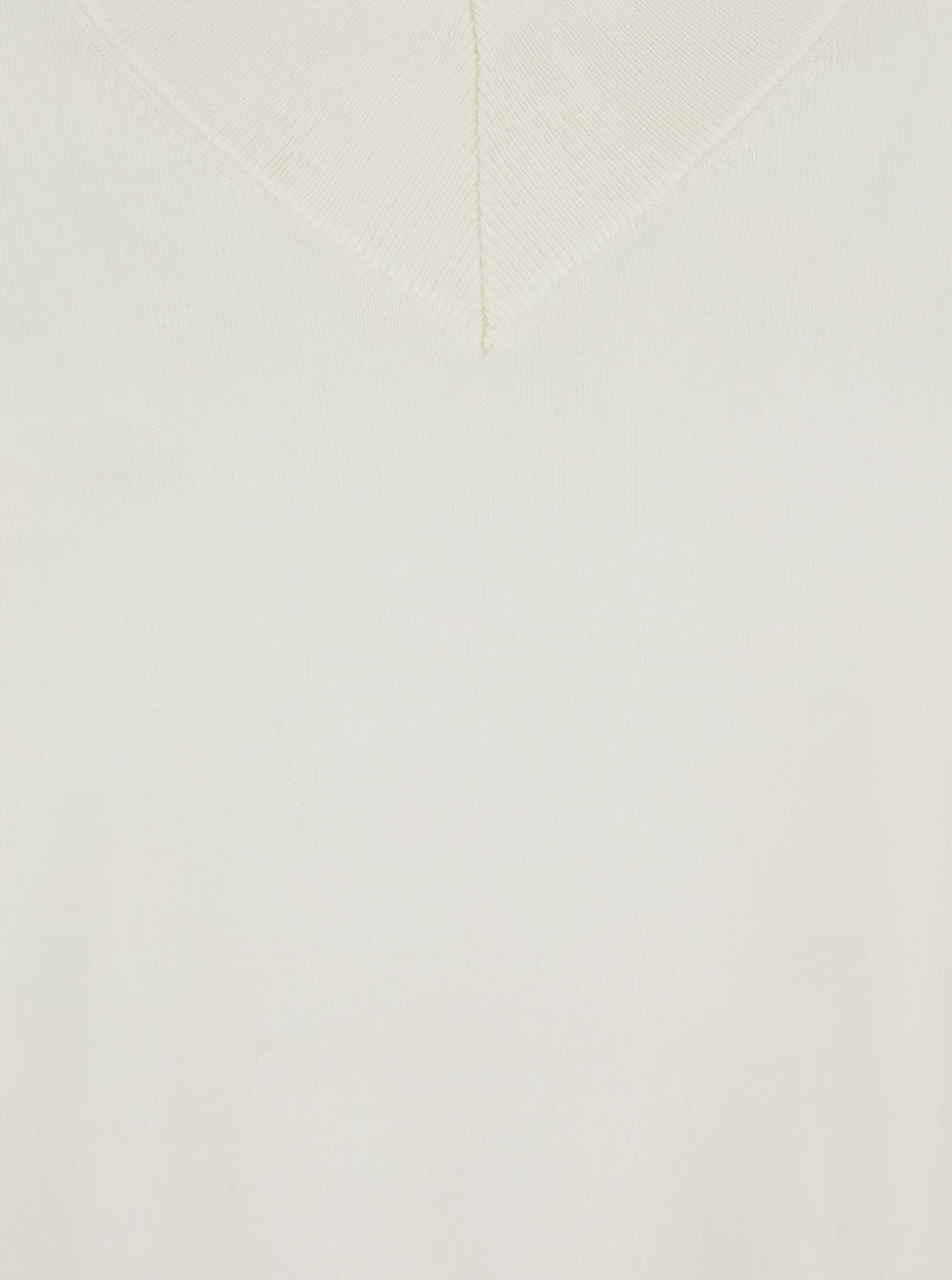 ALLUDE WHITE SWEATER WITH V NECK IN WOOL WOMAN 