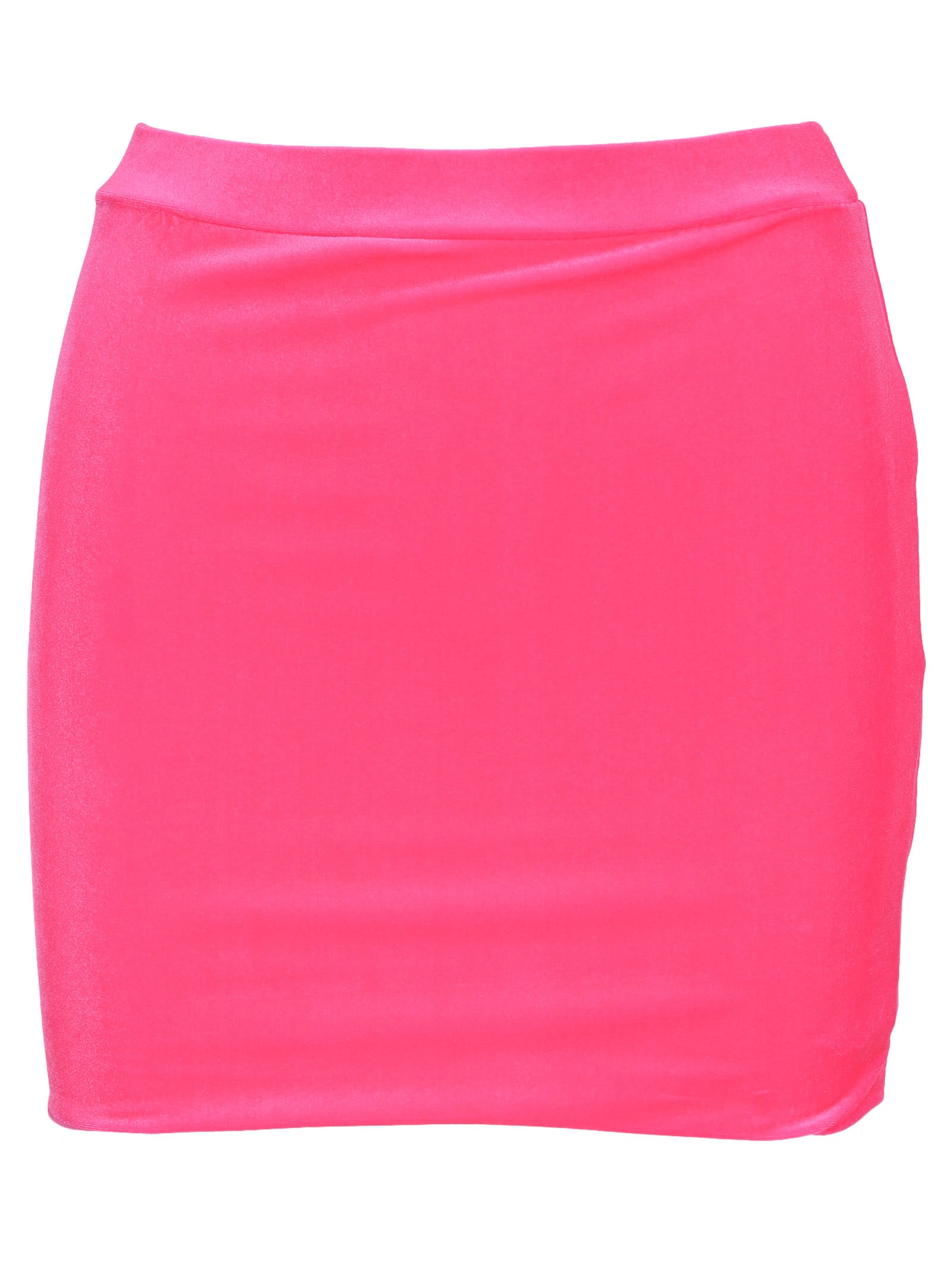 Vetements Pink Velvet Mini Skirt